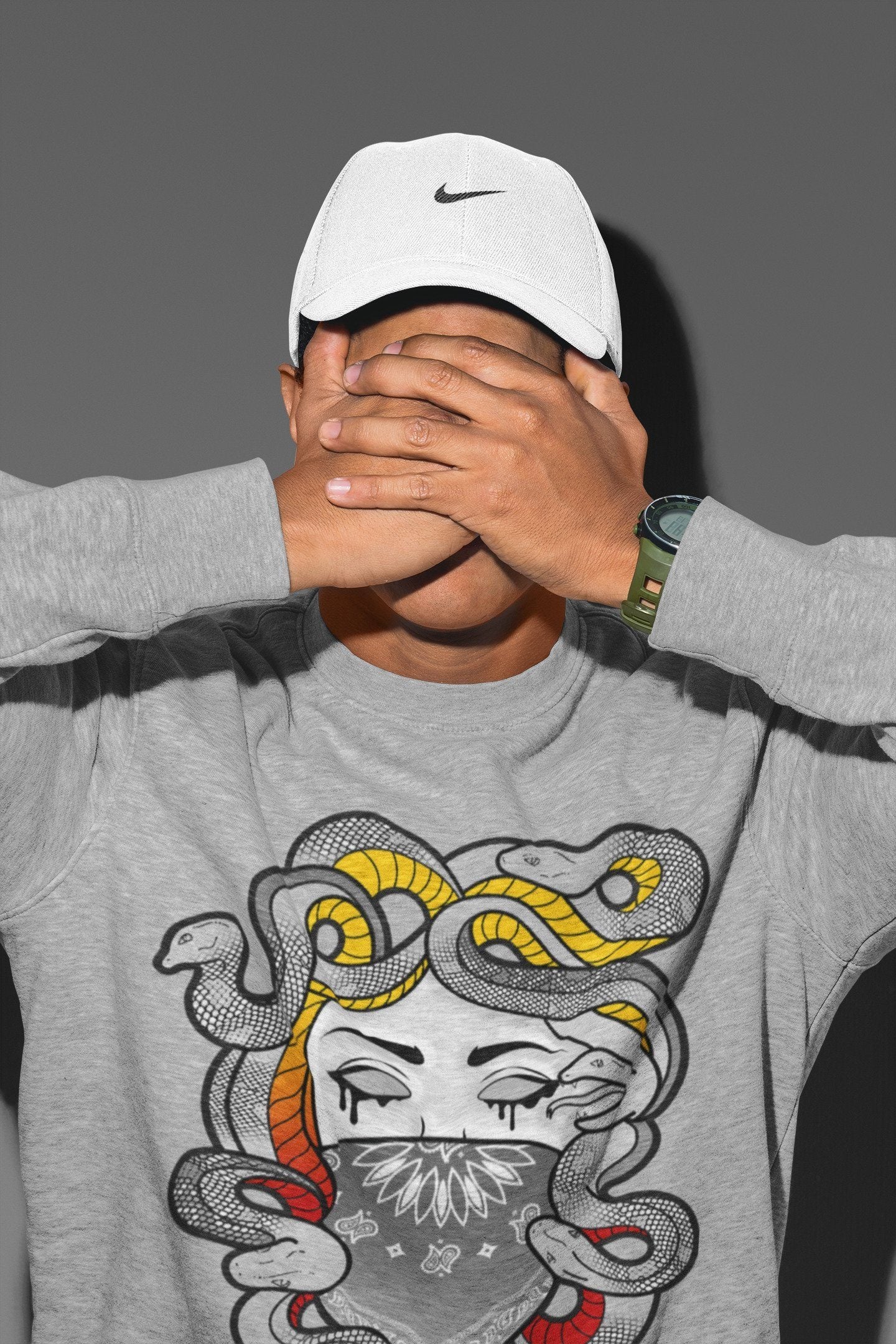 Jordan 3 Cool Grey Shirt To Match Jordans Medusa Sneaker Tees Jordan 3 Cool Grey Drip Gear Zone Sneaker Matching Clothing Unisex Shirts