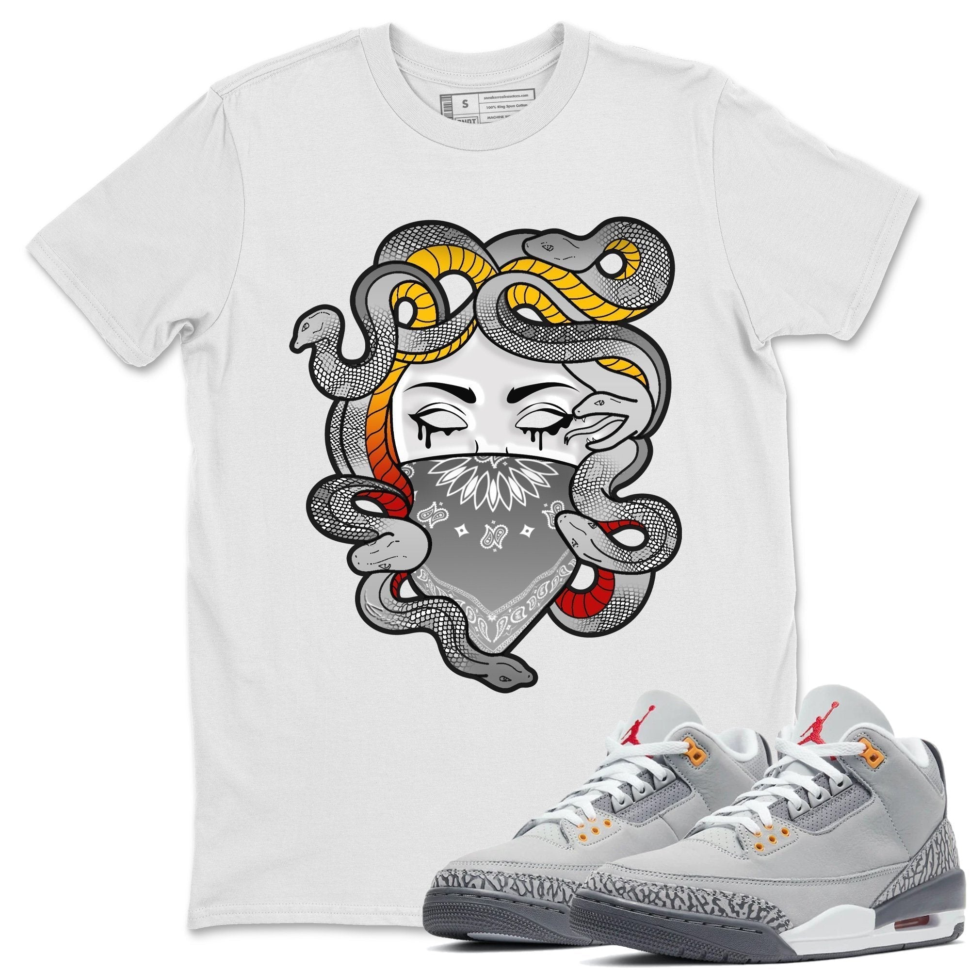 Jordan 3 Cool Grey Shirt To Match Jordans Medusa Sneaker Tees Jordan 3 Cool Grey Drip Gear Zone Sneaker Matching Clothing Unisex Shirts