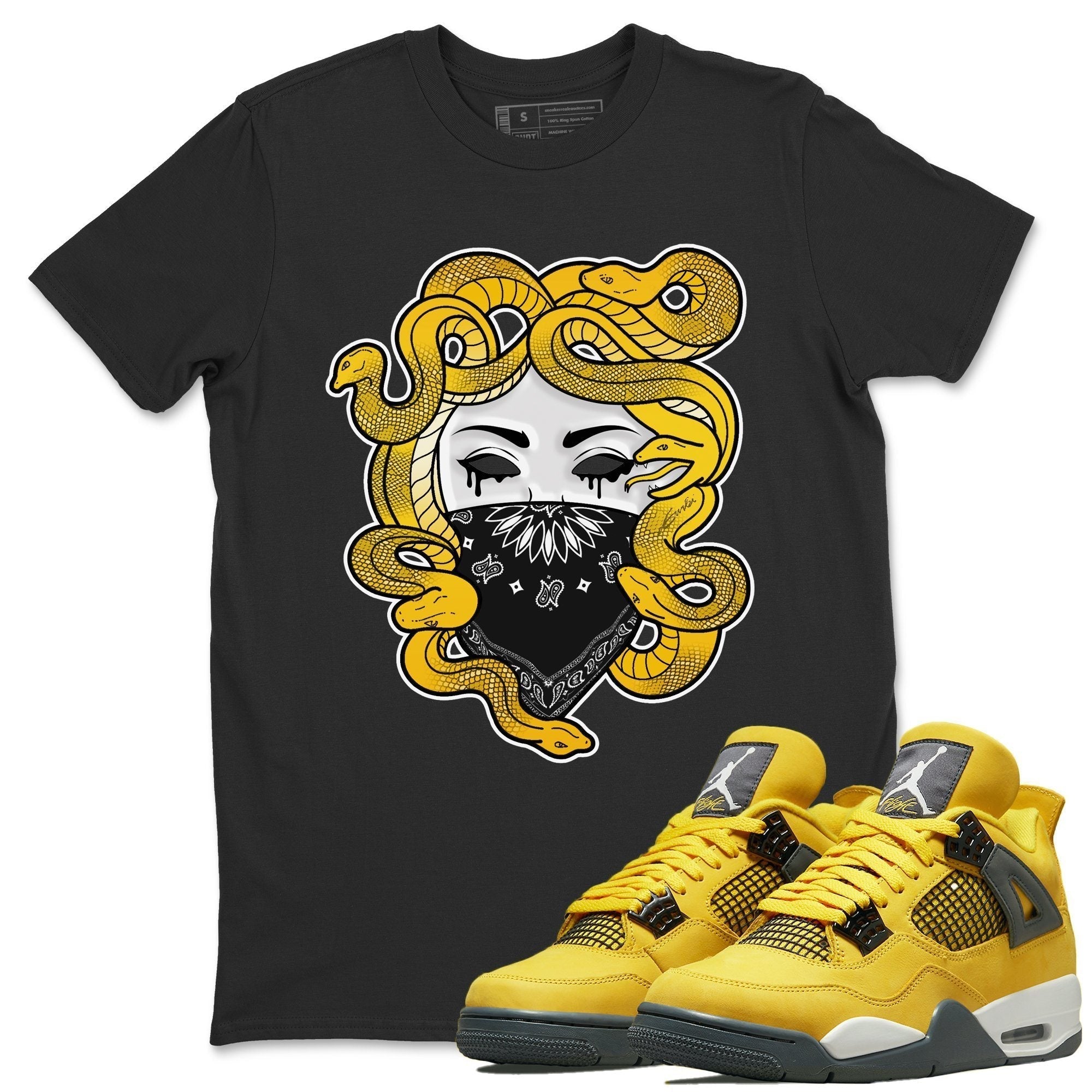 Jordan 4 Lightning Shirt To Match Jordans Medusa Sneaker Tees Jordan 4 Lightning Drip Gear Zone Sneaker Matching Clothing Unisex Shirts