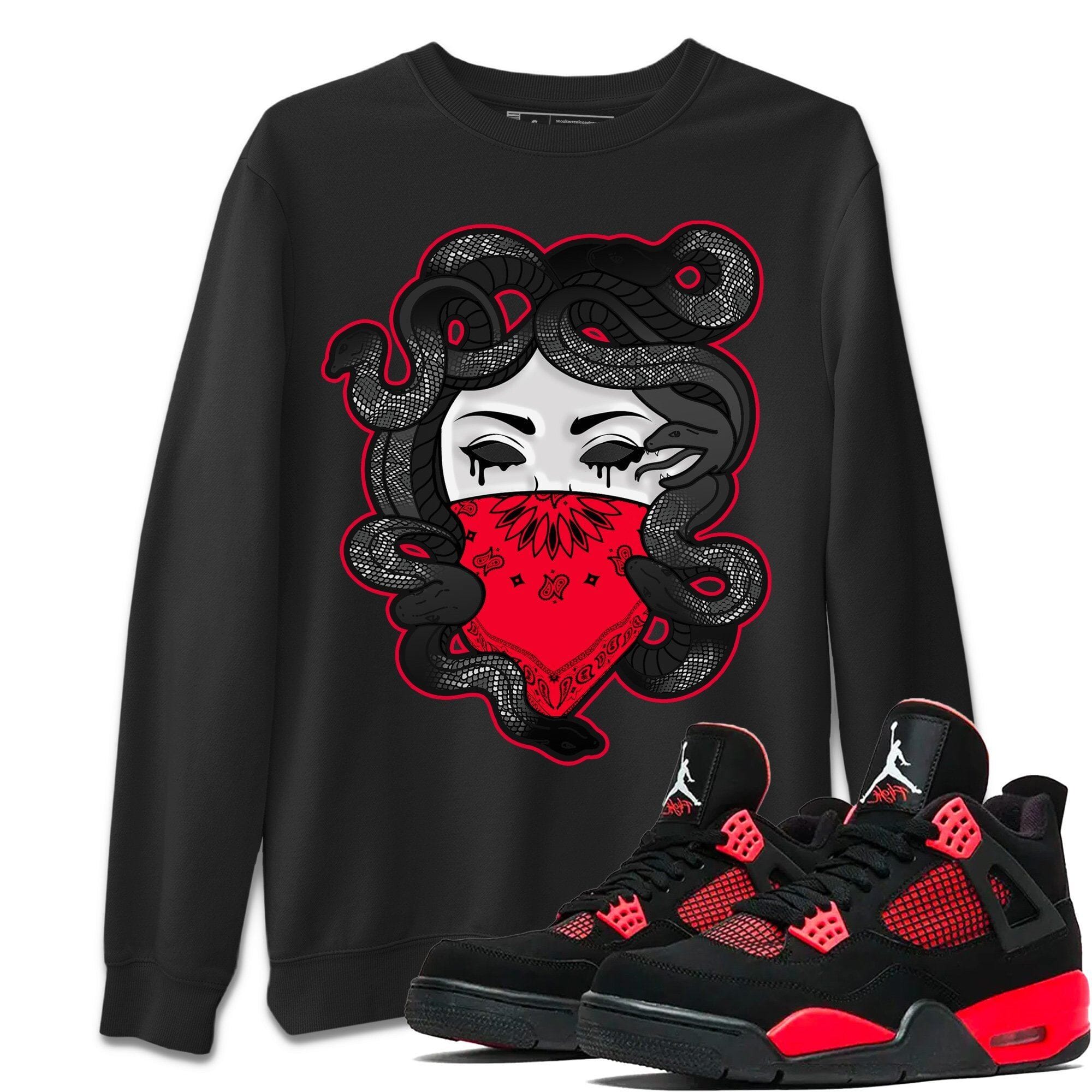 Jordan 4 Red Thunder Shirt To Match Jordans Medusa Sneaker Tees Jordan 4 Red Thunder Drip Gear Zone Sneaker Matching Clothing Unisex Shirts