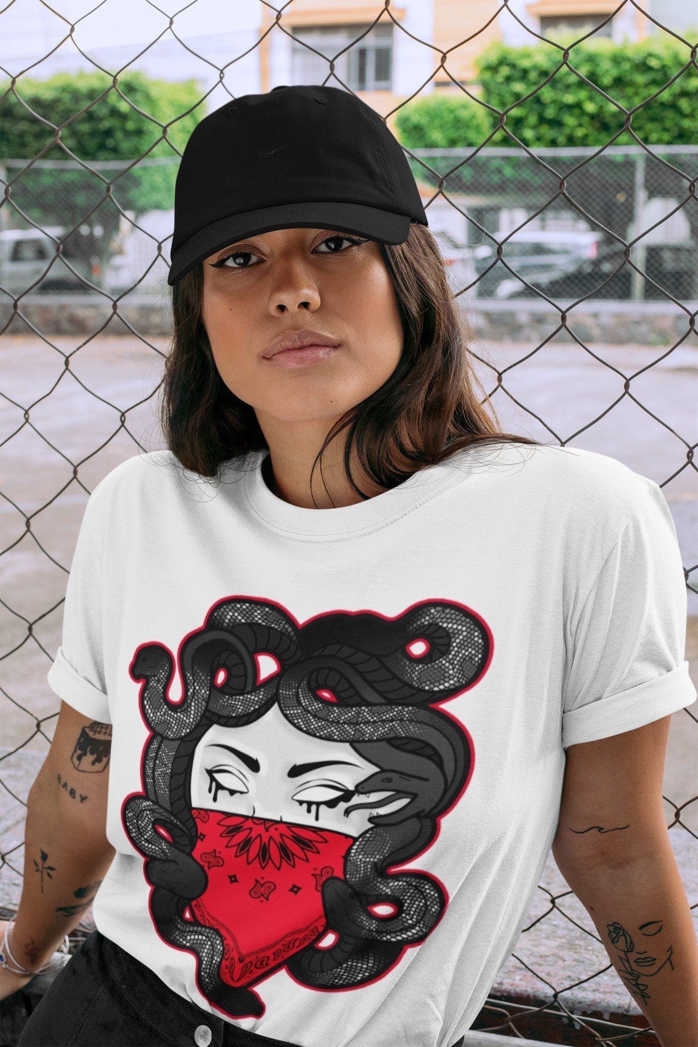 Jordan 4 Red Thunder Shirt To Match Jordans Medusa Sneaker Tees Jordan 4 Red Thunder Drip Gear Zone Sneaker Matching Clothing Unisex Shirts