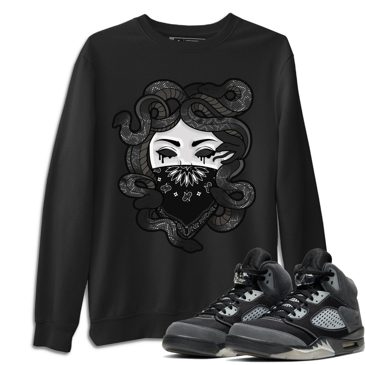 Jordan 5 Anthracite Shirt To Match Jordans Medusa Sneaker Tees Jordan 5 Anthracite Drip Gear Zone Sneaker Matching Clothing Unisex Shirts