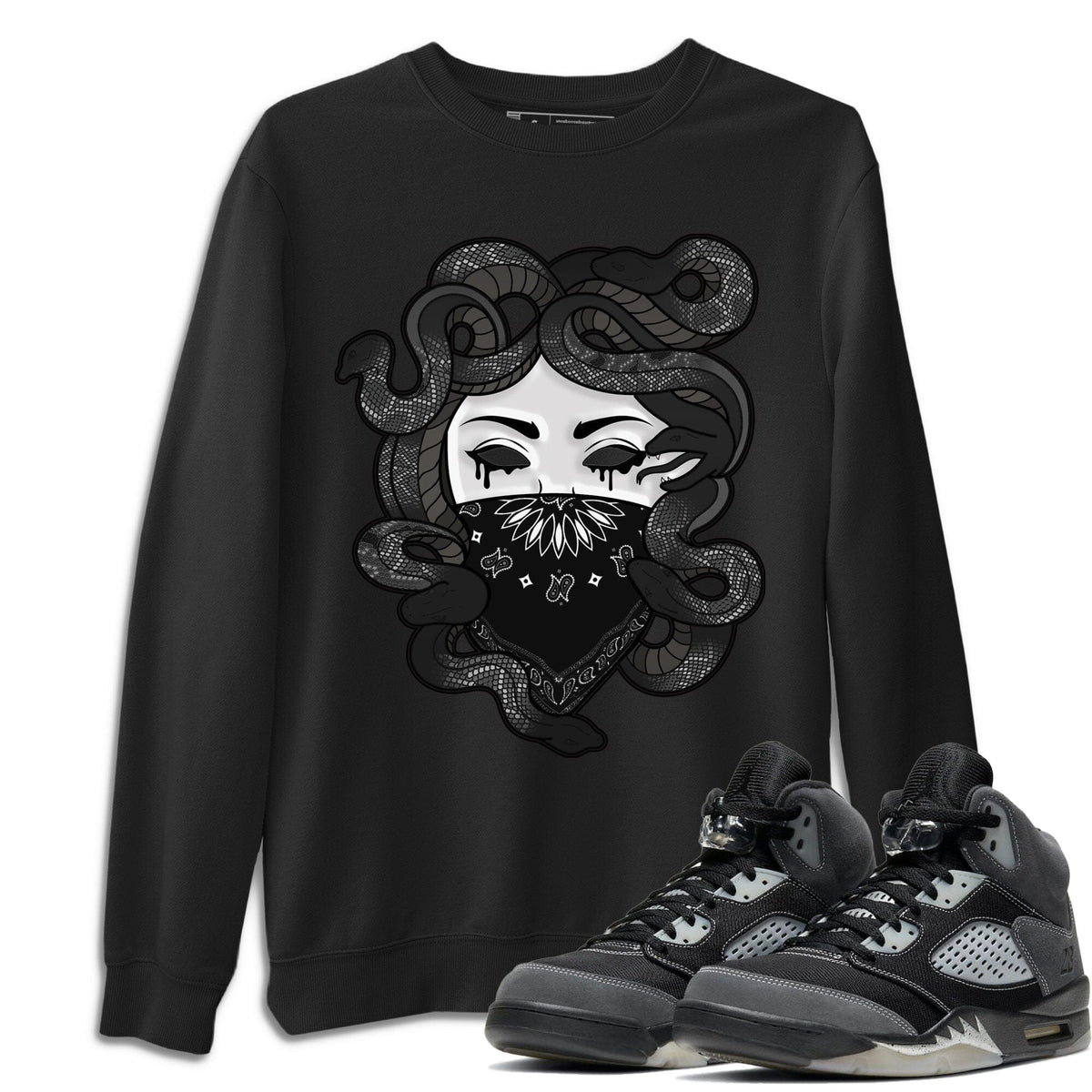 Jordan 5 Anthracite Shirt To Match Jordans Medusa Sneaker Tees Jordan 5 Anthracite Drip Gear Zone Sneaker Matching Clothing Unisex Shirts
