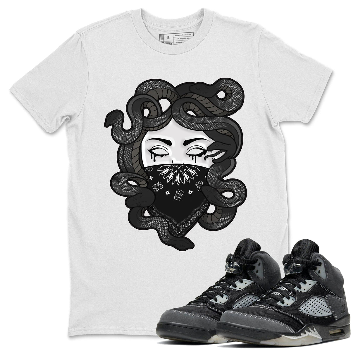 Jordan 5 Anthracite Shirt To Match Jordans Medusa Sneaker Tees Jordan 5 Anthracite Drip Gear Zone Sneaker Matching Clothing Unisex Shirts