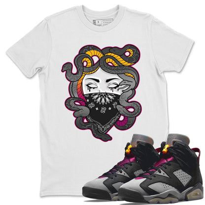 Jordan 6 Bordeaux Shirt To Match Jordans Medusa Sneaker Tees Jordan 6 Bordeaux Drip Gear Zone Sneaker Matching Clothing Unisex Shirts