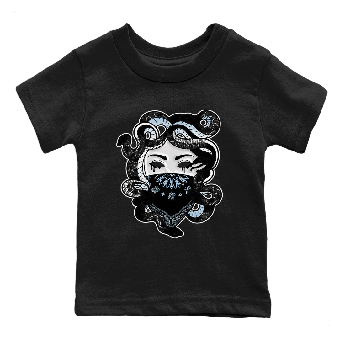 AJ7 Chambray shirt to match jordans Medusa Streetwear Sneaker Shirt Air Jordan 7 Chambray Drip Gear Zone Sneaker Matching Clothing Baby Toddler Black 2 T-Shirt