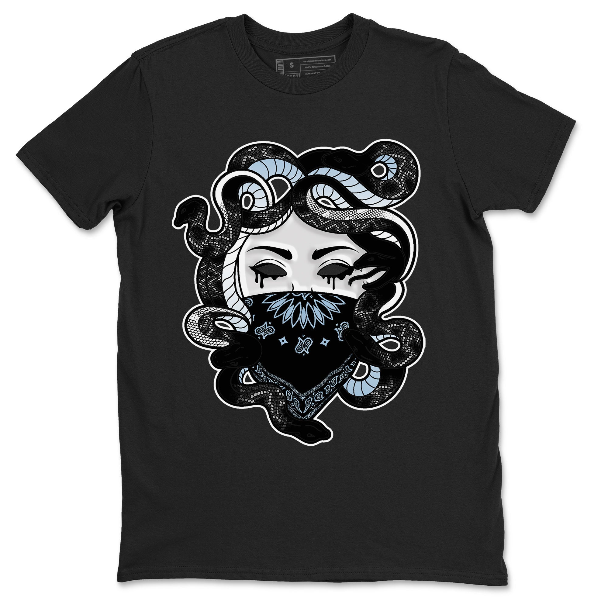 AJ7 Chambray shirt to match jordans Medusa Streetwear Sneaker Shirt Air Jordan 7 Chambray Drip Gear Zone Sneaker Matching Clothing Unisex Black 2 T-Shirt