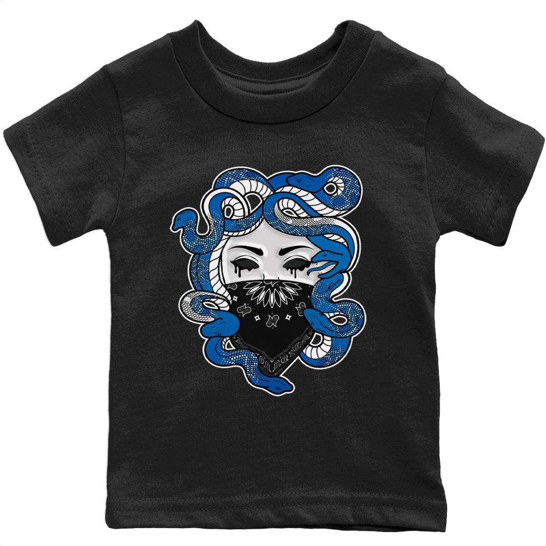Jordan 1 Dark Marina Blue Sneaker Matching T-Shirt Medusa Sneaker Tees Jordan 1 Dark Marina Blue Sneaker Release Tees Kids Shirts