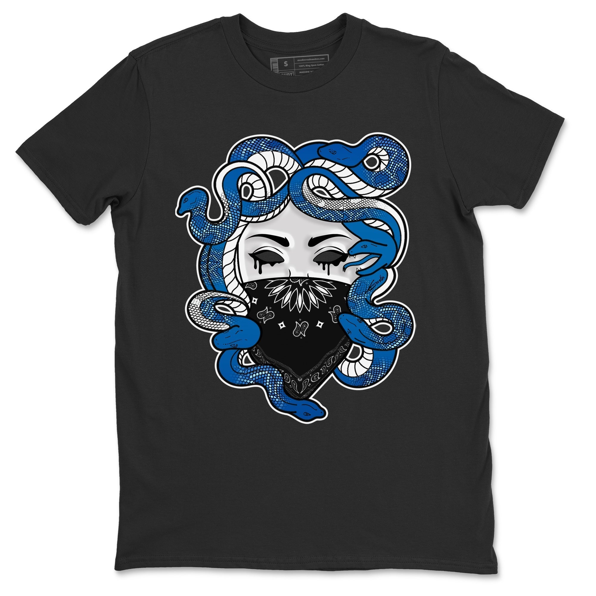 Jordan 1 Dark Marina Blue Sneaker Matching T-Shirt Medusa Sneaker Tees Jordan 1 Dark Marina Blue Sneaker Release Tees Crew Neck Tees