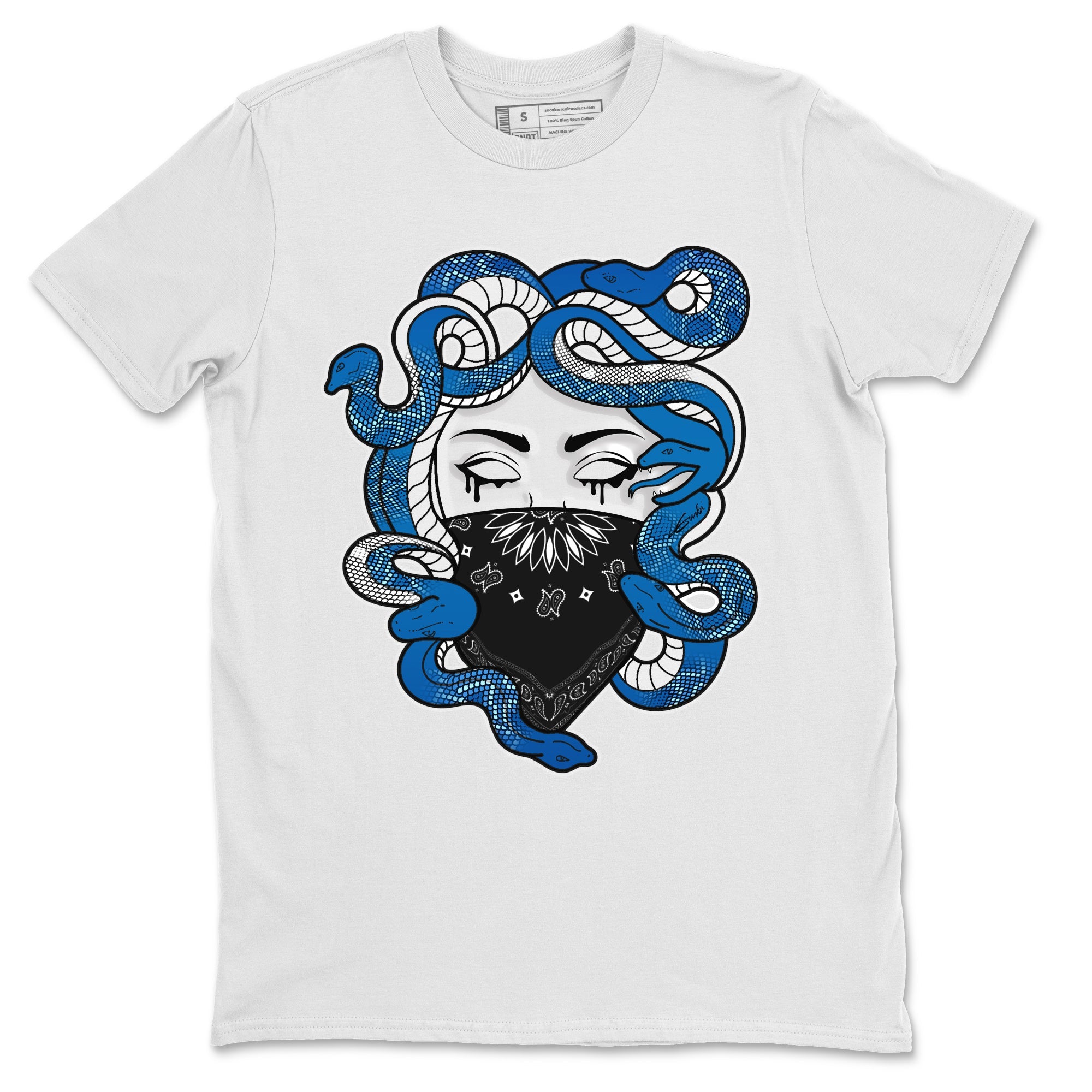 Jordan 1 Dark Marina Blue Sneaker Matching T-Shirt Medusa Sneaker Tees Jordan 1 Dark Marina Blue Sneaker Release Tees Crew Neck Tees