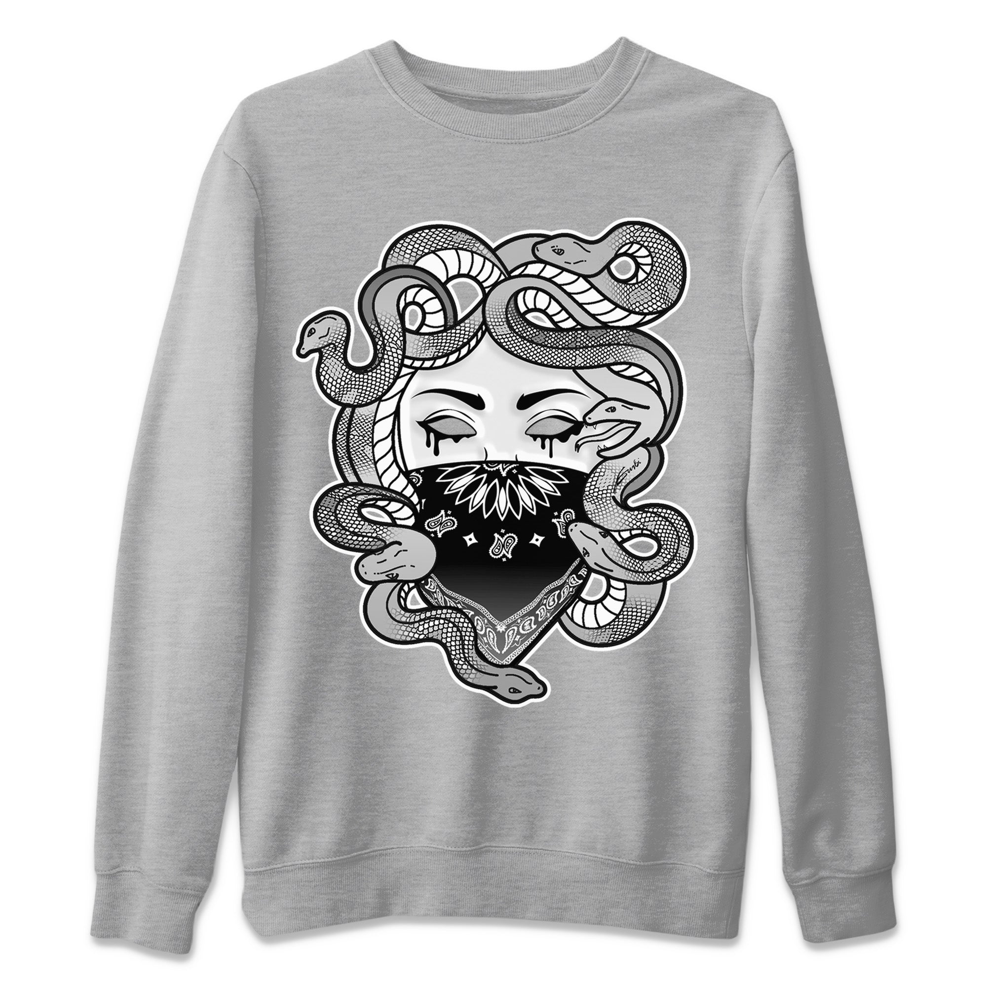 Jordan 1 Light Smoke Grey Sneaker Matching T-Shirt Medusa Sneaker Tees Jordan 1 Light Smoke Grey Sneaker Release Tees Crew Neck Tees