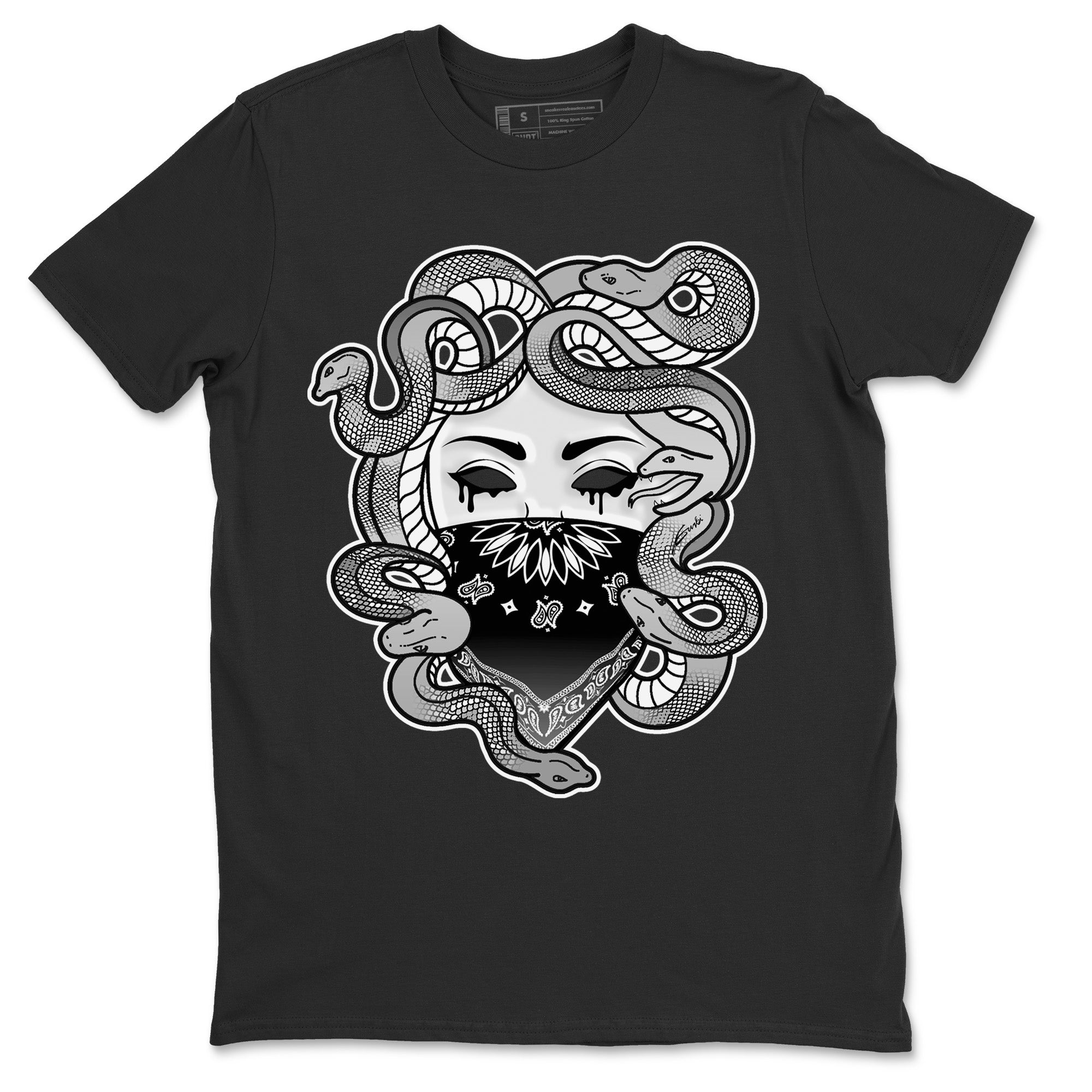Jordan 1 Light Smoke Grey Sneaker Matching T-Shirt Medusa Sneaker Tees Jordan 1 Light Smoke Grey Sneaker Release Tees Crew Neck Tees