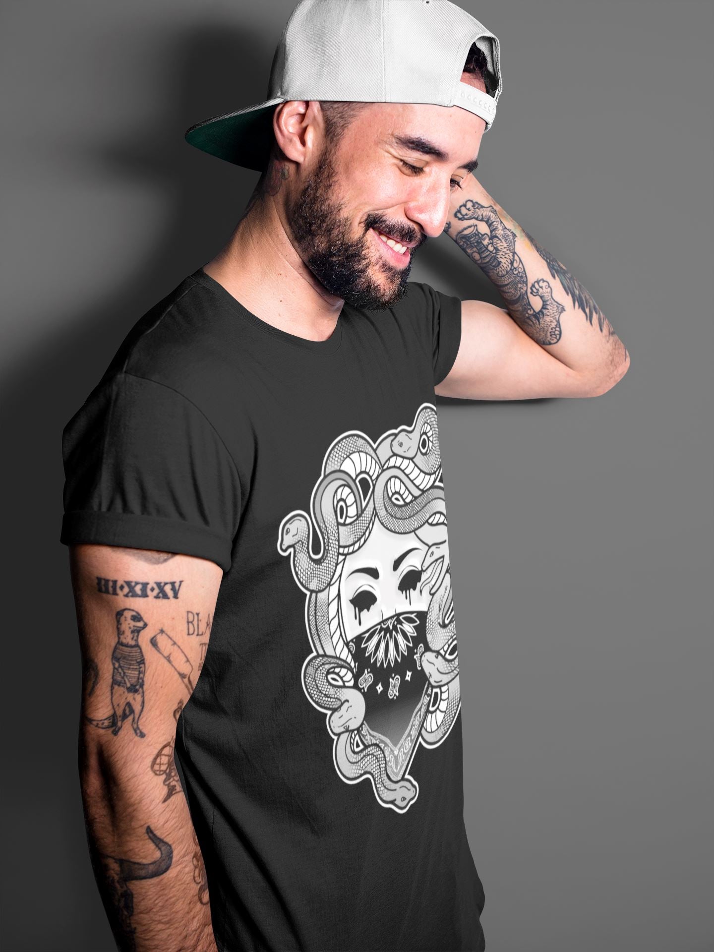 Jordan 1 Light Smoke Grey Sneaker Matching T-Shirt Medusa Sneaker Tees Jordan 1 Light Smoke Grey Sneaker Release Tees Crew Neck Tees