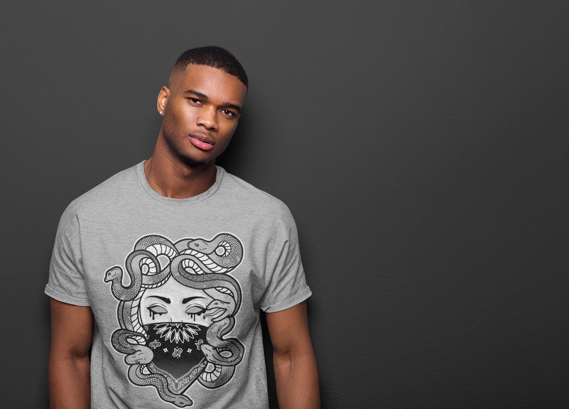 Jordan 1 Light Smoke Grey Sneaker Matching T-Shirt Medusa Sneaker Tees Jordan 1 Light Smoke Grey Sneaker Release Tees Crew Neck Tees