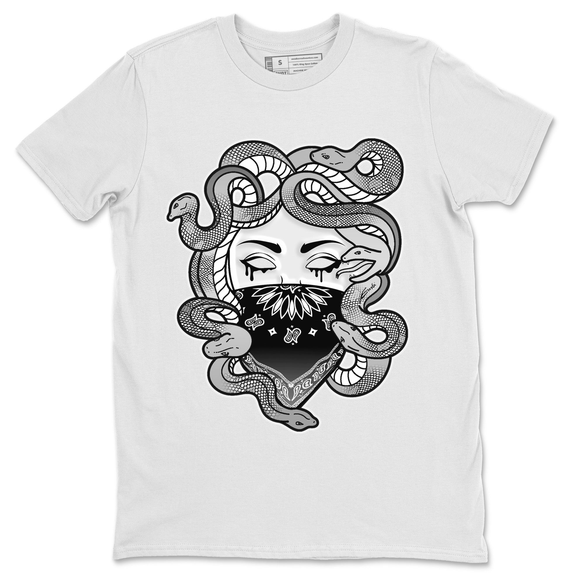 Jordan 1 Light Smoke Grey Sneaker Matching T-Shirt Medusa Sneaker Tees Jordan 1 Light Smoke Grey Sneaker Release Tees Crew Neck Tees