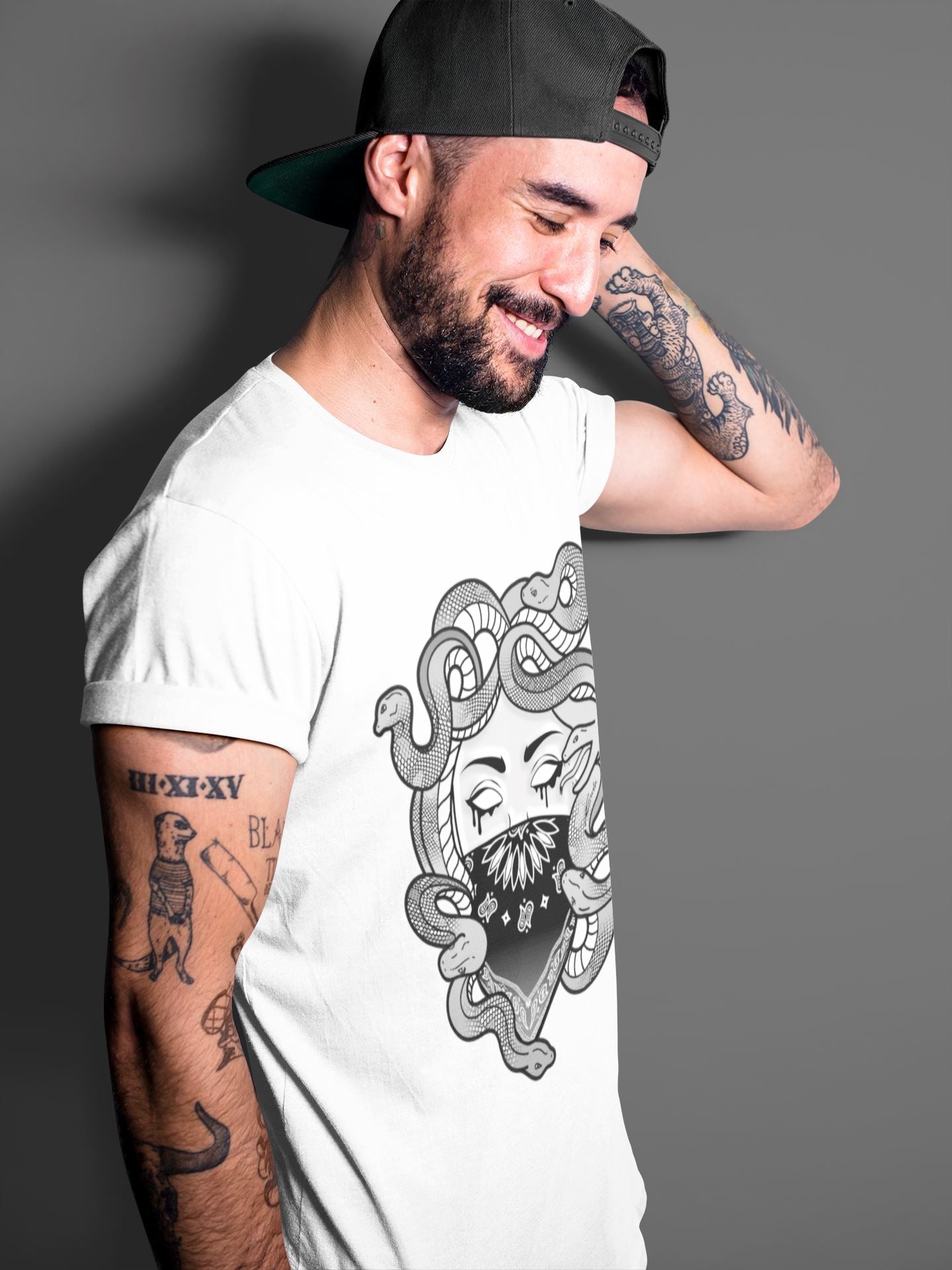 Jordan 1 Light Smoke Grey Sneaker Matching T-Shirt Medusa Sneaker Tees Jordan 1 Light Smoke Grey Sneaker Release Tees Crew Neck Tees