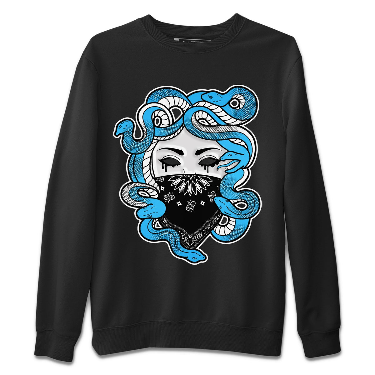 Jordan 1 Powder Blue Sneaker Matching T-Shirt Medusa Sneaker Tees Jordan 1 Powder Blue Sneaker Release Tees Crew Neck Tees