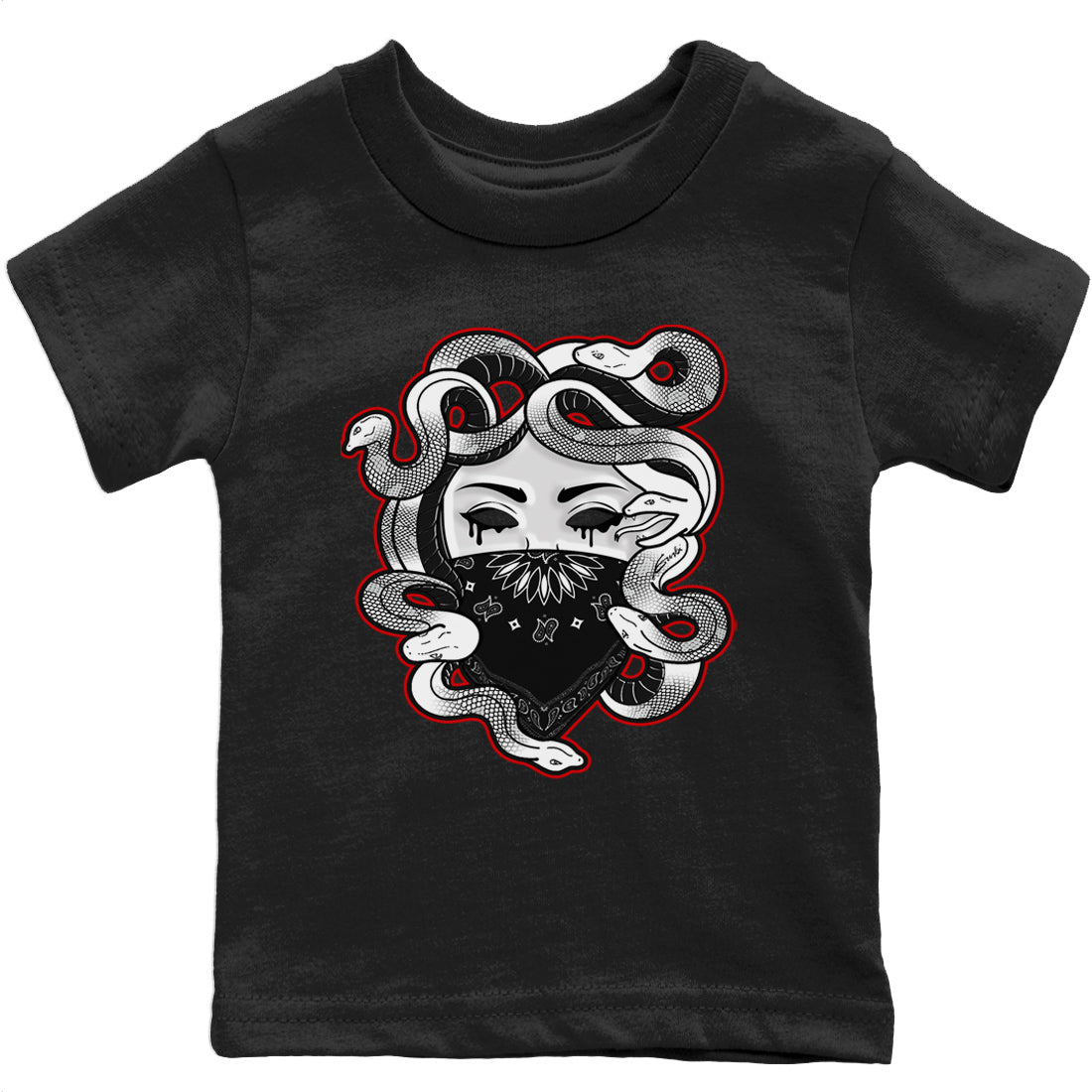 Jordan 12 Playoffs Sneaker Matching T-Shirt Medusa Sneaker Tees Jordan 12 Playoffs Sneaker Release Tees Kids Shirts