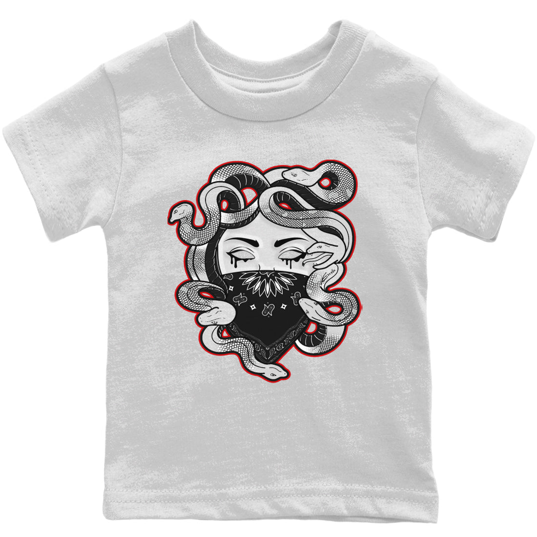 Jordan 12 Playoffs Sneaker Matching T-Shirt Medusa Sneaker Tees Jordan 12 Playoffs Sneaker Release Tees Kids Shirts