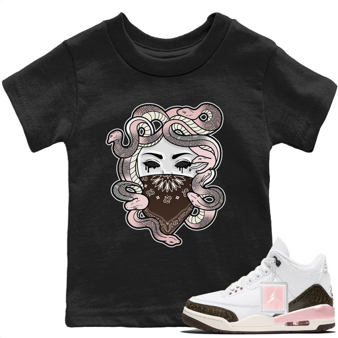Jordan 3 Atmosphere Sneaker Matching T-Shirt Medusa Sneaker Tees Jordan 3 Atmosphere Sneaker Release Tees Kids Shirts