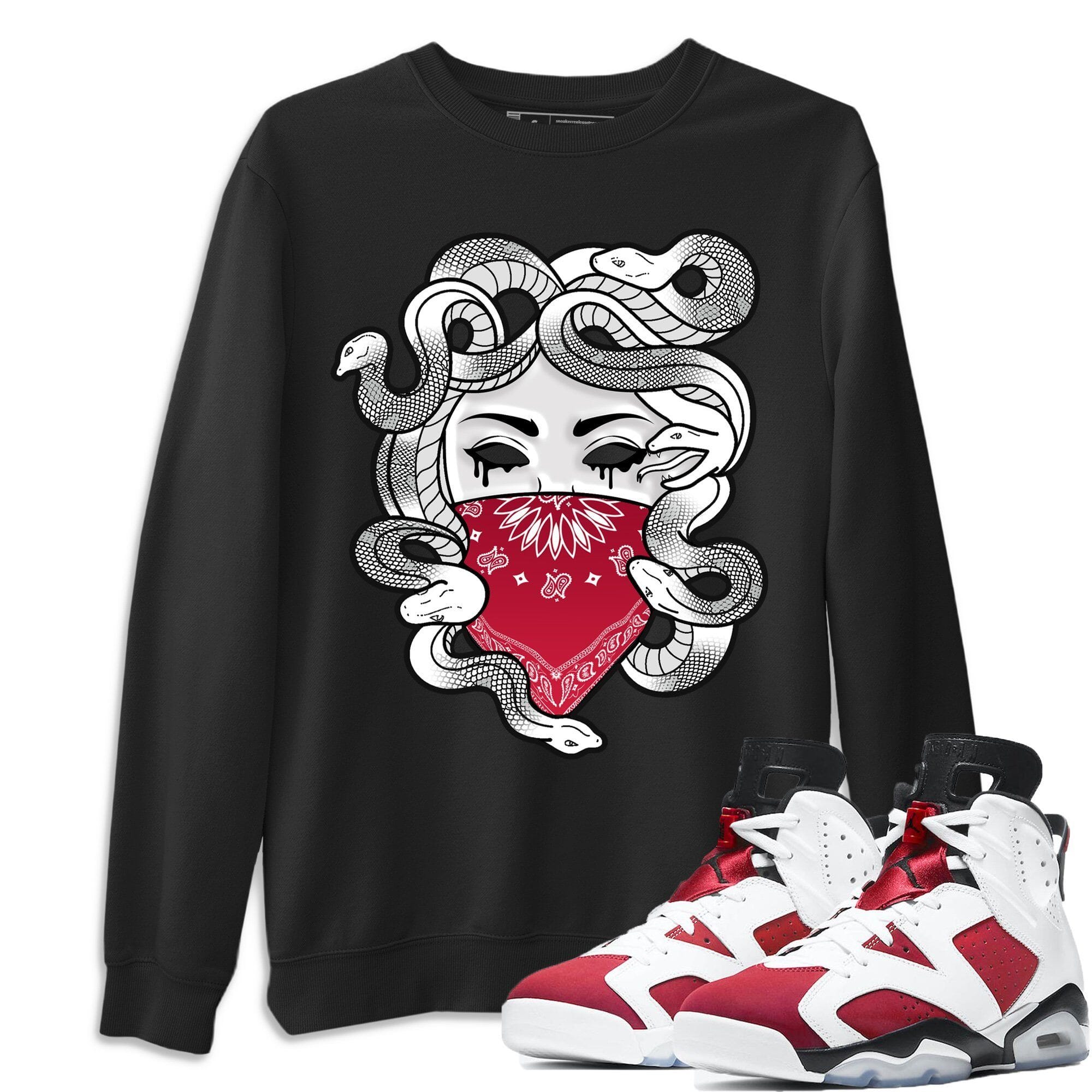 Jordan 6 Carmine Shirt To Match Jordans Medusa Sneaker Tees Jordan 6 Carmine Drip Gear Zone Sneaker Matching Clothing Unisex Shirts