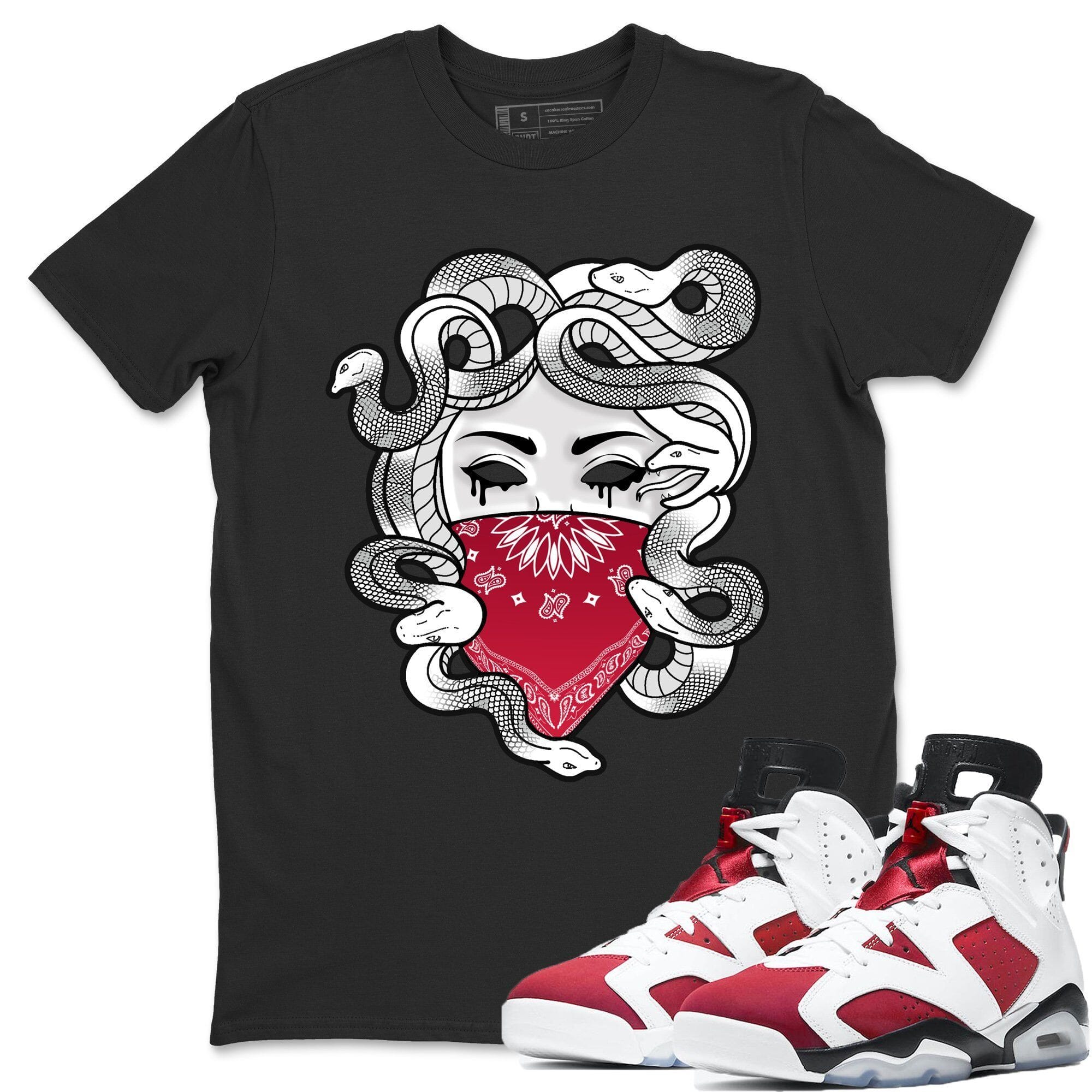 Jordan 6 Carmine Shirt To Match Jordans Medusa Sneaker Tees Jordan 6 Carmine Drip Gear Zone Sneaker Matching Clothing Unisex Shirts
