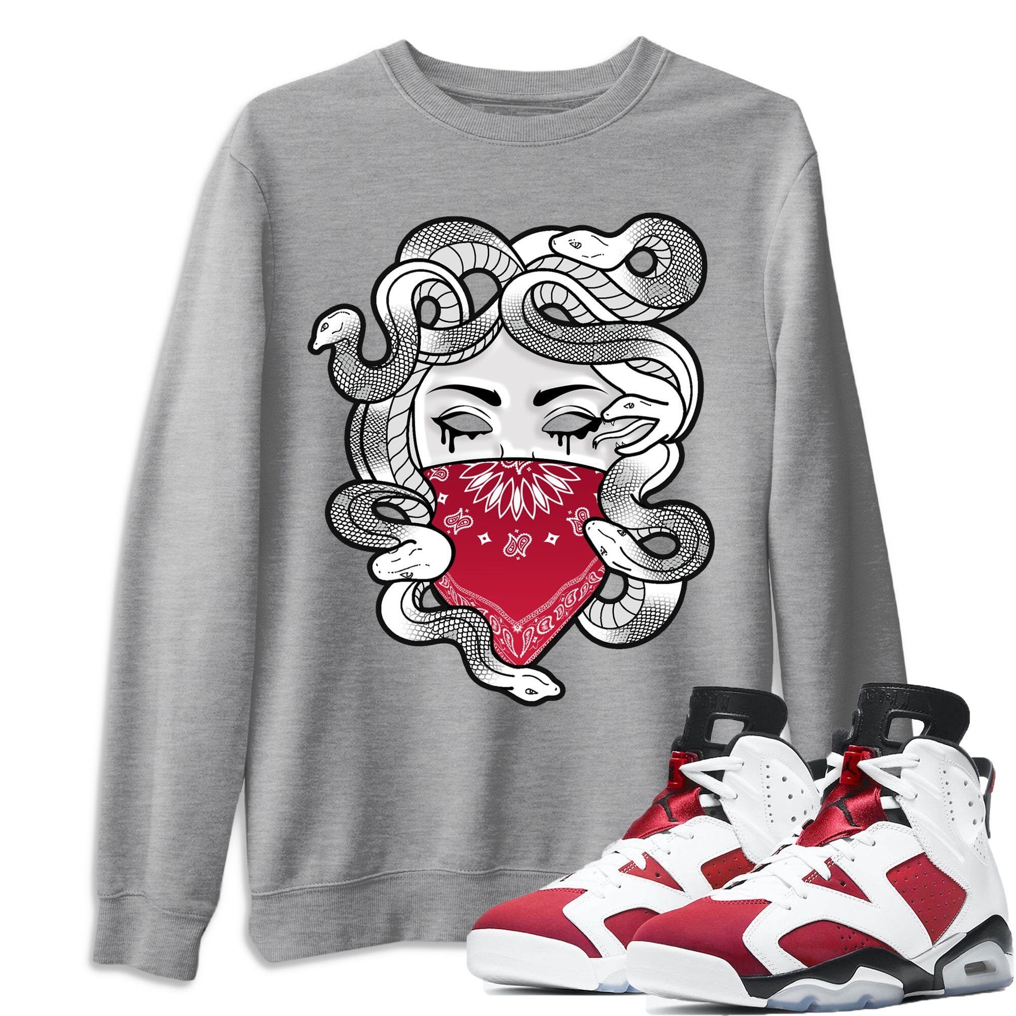 Jordan 6 Carmine Shirt To Match Jordans Medusa Sneaker Tees Jordan 6 Carmine Drip Gear Zone Sneaker Matching Clothing Unisex Shirts
