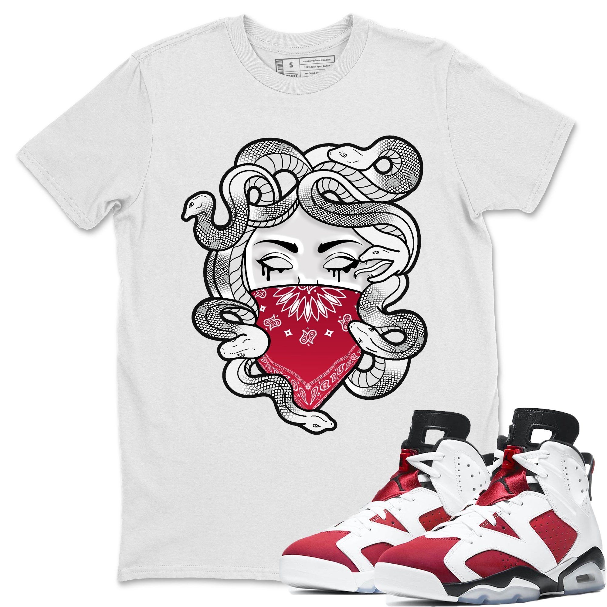 Jordan 6 Carmine Shirt To Match Jordans Medusa Sneaker Tees Jordan 6 Carmine Drip Gear Zone Sneaker Matching Clothing Unisex Shirts