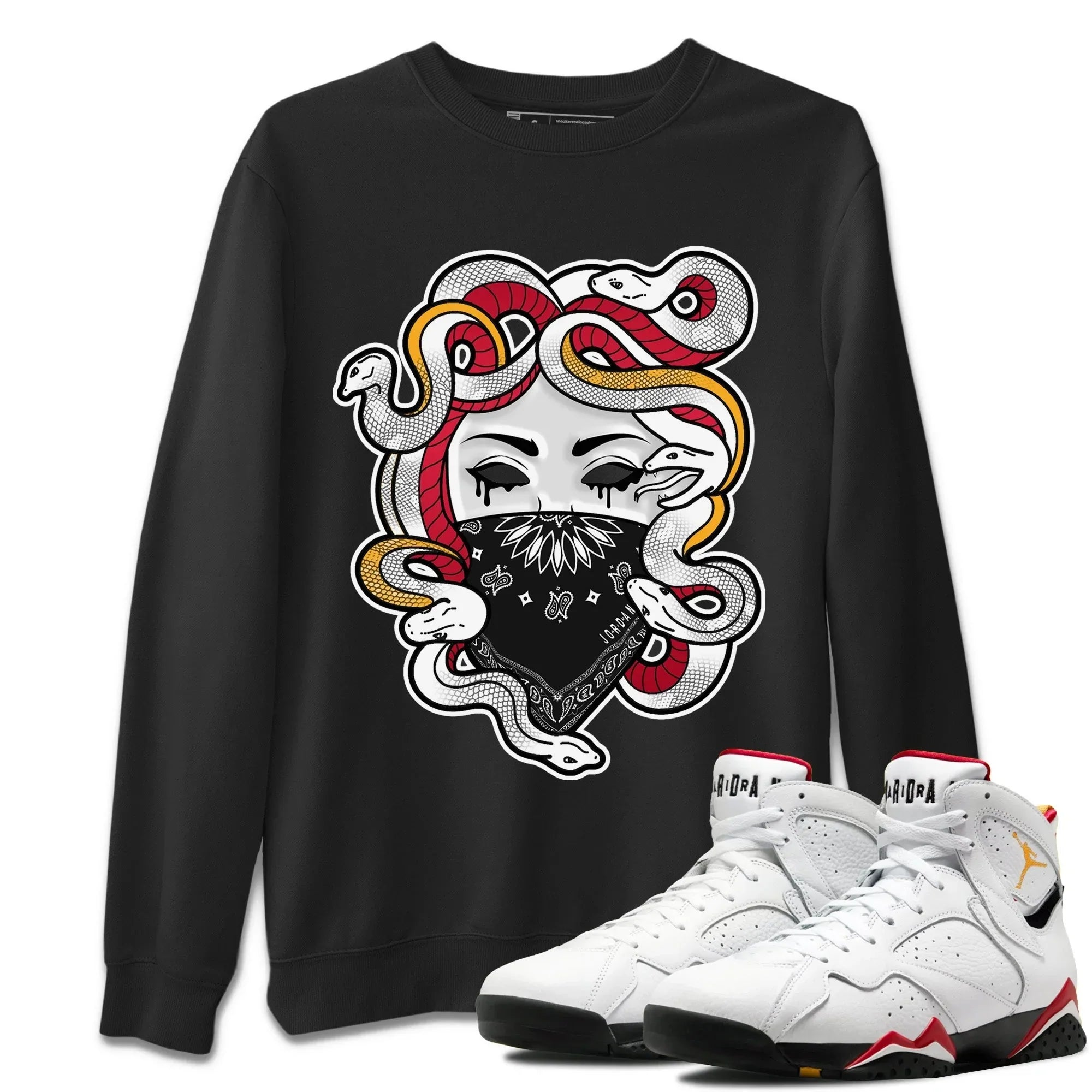 Jordan 7 Cardinal Shirt To Match Jordans Medusa Sneaker Tees Jordan 7 Cardinal Drip Gear Zone Sneaker Matching Clothing Unisex Shirts