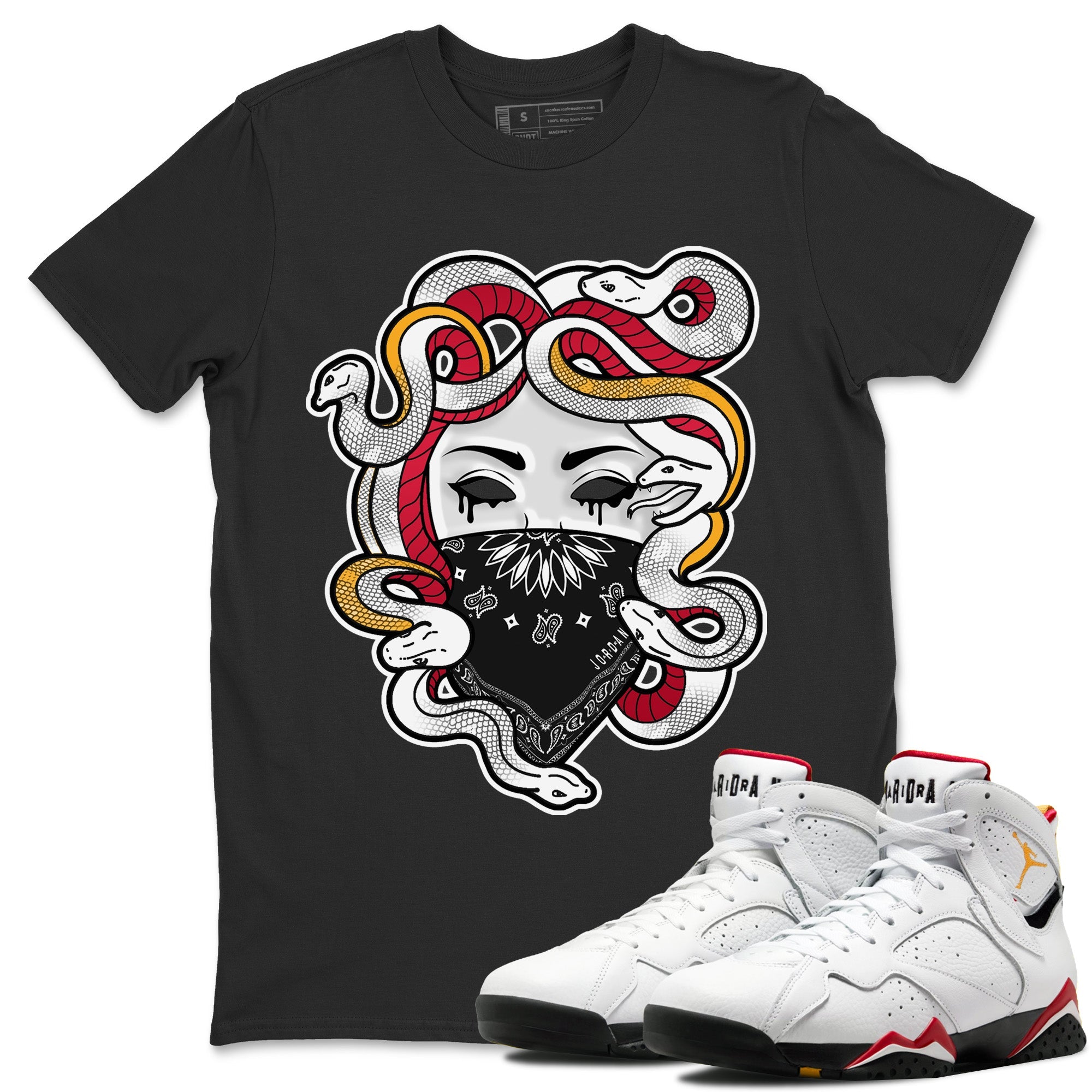 Jordan 7 Cardinal Shirt To Match Jordans Medusa Sneaker Tees Jordan 7 Cardinal Drip Gear Zone Sneaker Matching Clothing Unisex Shirts