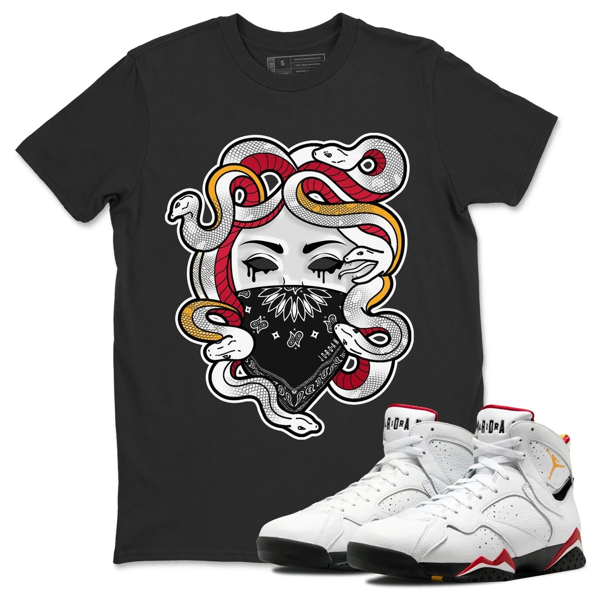 Jordan 7 Cardinal Shirt To Match Jordans Medusa Sneaker Tees Jordan 7 Cardinal Drip Gear Zone Sneaker Matching Clothing Unisex Shirts