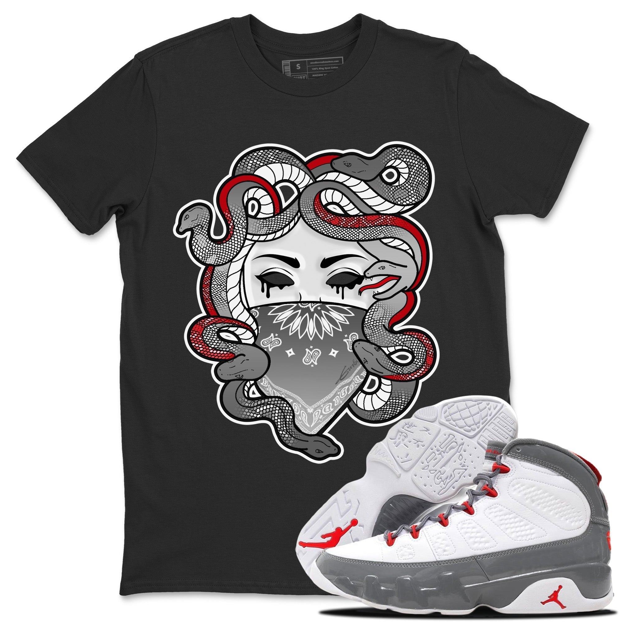 Medusa Crew Neck T-Shirt - Air Jordan 9 Fire Red
