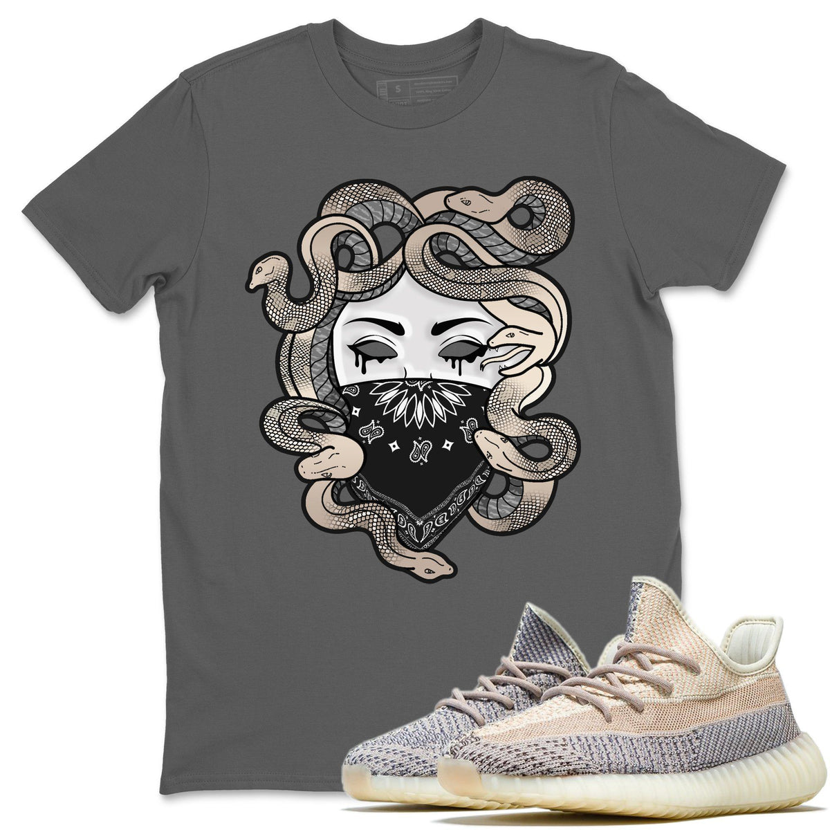 Yeezy 350 Ash Pearl Shirt To Match Jordans Medusa Sneaker Tees Yeezy 350 Ash Pearl Drip Gear Zone Sneaker Matching Clothing Unisex Shirts