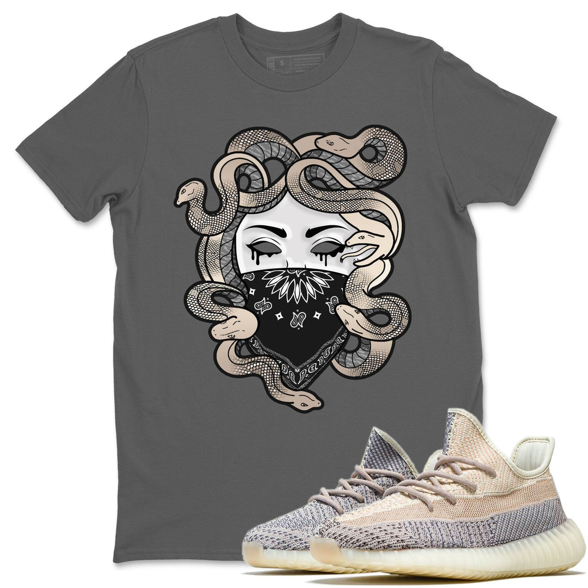 Yeezy 350 Ash Pearl Shirt To Match Jordans Medusa Sneaker Tees Yeezy 350 Ash Pearl Drip Gear Zone Sneaker Matching Clothing Unisex Shirts