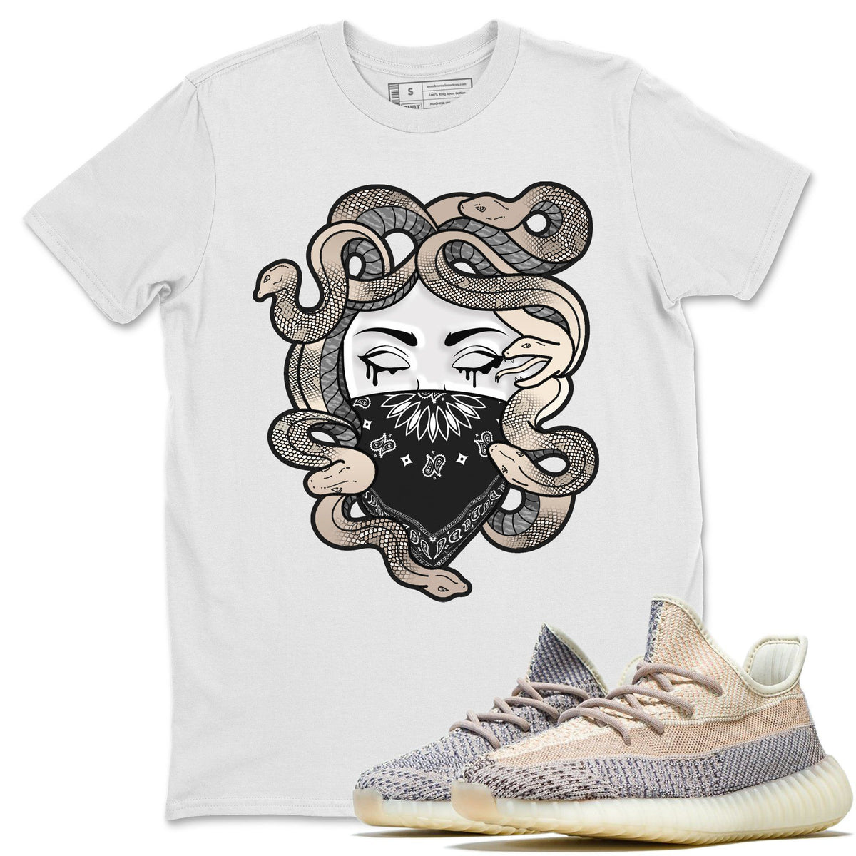 Yeezy 350 Ash Pearl Shirt To Match Jordans Medusa Sneaker Tees Yeezy 350 Ash Pearl Drip Gear Zone Sneaker Matching Clothing Unisex Shirts