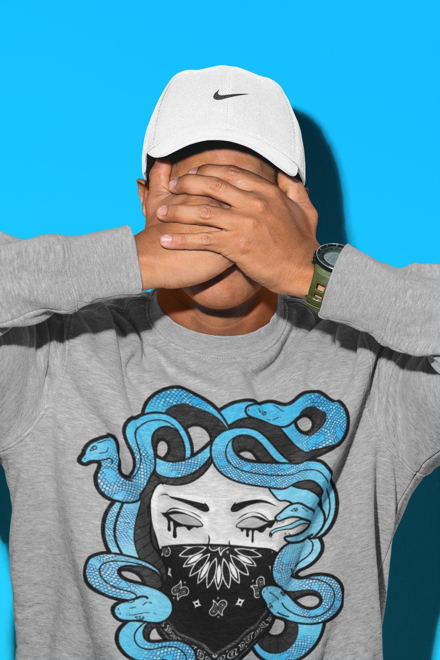 Yeezy 700 Bright Cyan Shirt To Match Jordans Medusa Sneaker Tees Yeezy 700 Bright Cyan Drip Gear Zone Sneaker Matching Clothing Unisex Shirts