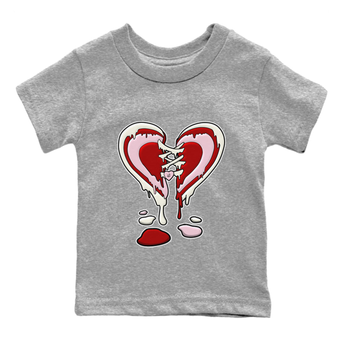 Air Force 1 Valentines Day Sneaker Match Tees Melting Heart Sneaker Tees Air Force 1 Valentines Day Jordan to match sneaker T-Shirt Kids Shirts