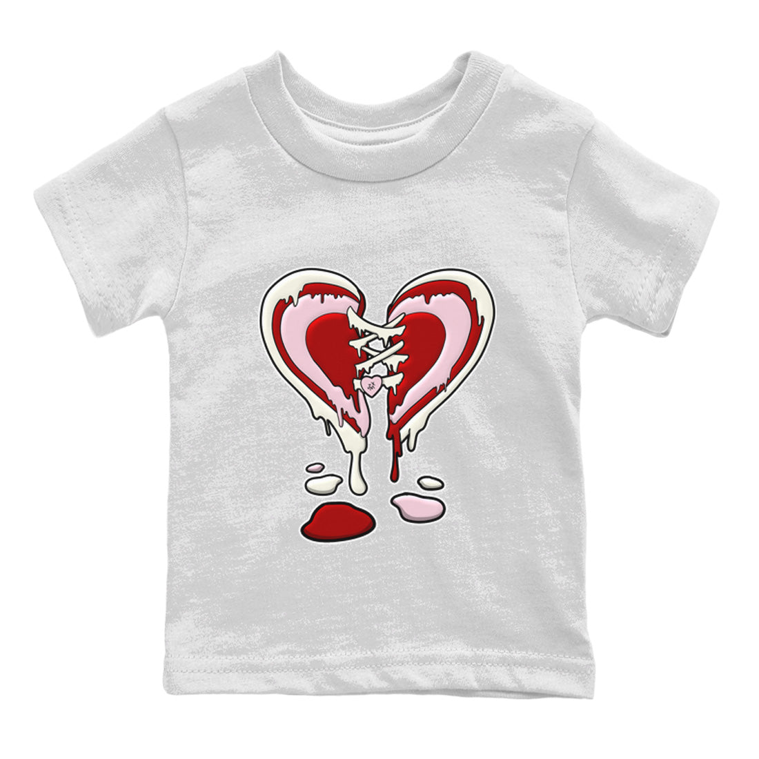 Air Force 1 Valentines Day Sneaker Match Tees Melting Heart Sneaker Tees Air Force 1 Valentines Day Jordan to match sneaker T-Shirt Kids Shirts