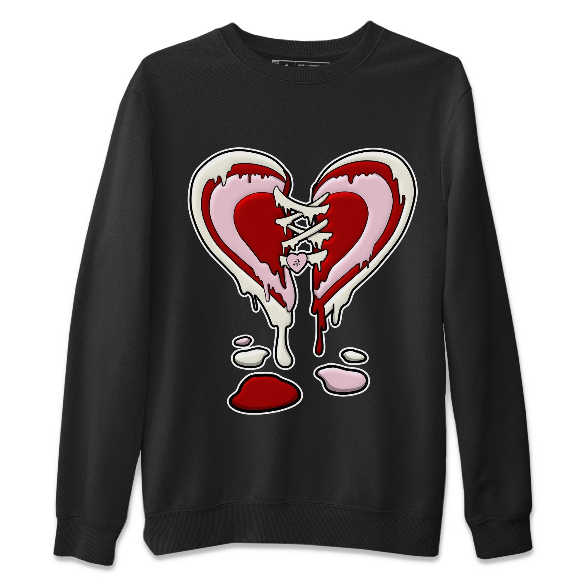 Air Force 1 Valentines Day Sneaker Match Tees Melting Heart Sneaker Tees Air Force 1 Valentines Day Jordan to match sneaker T-Shirt Crew Neck Shirts