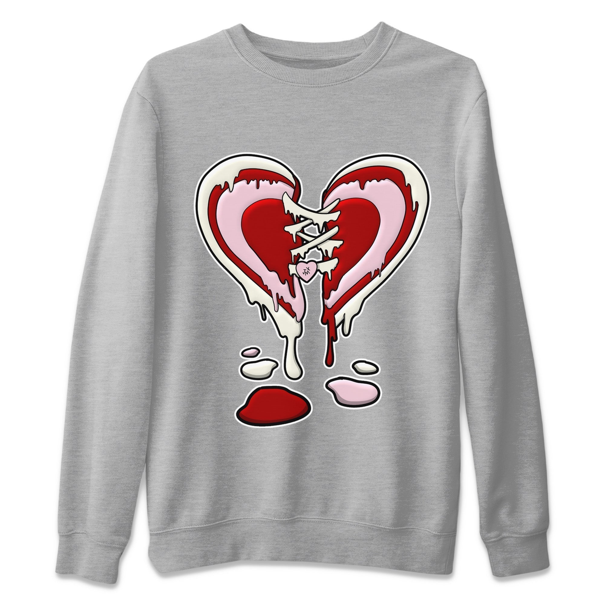 Air Force 1 Valentines Day Sneaker Match Tees Melting Heart Sneaker Tees Air Force 1 Valentines Day Jordan to match sneaker T-Shirt Crew Neck Shirts