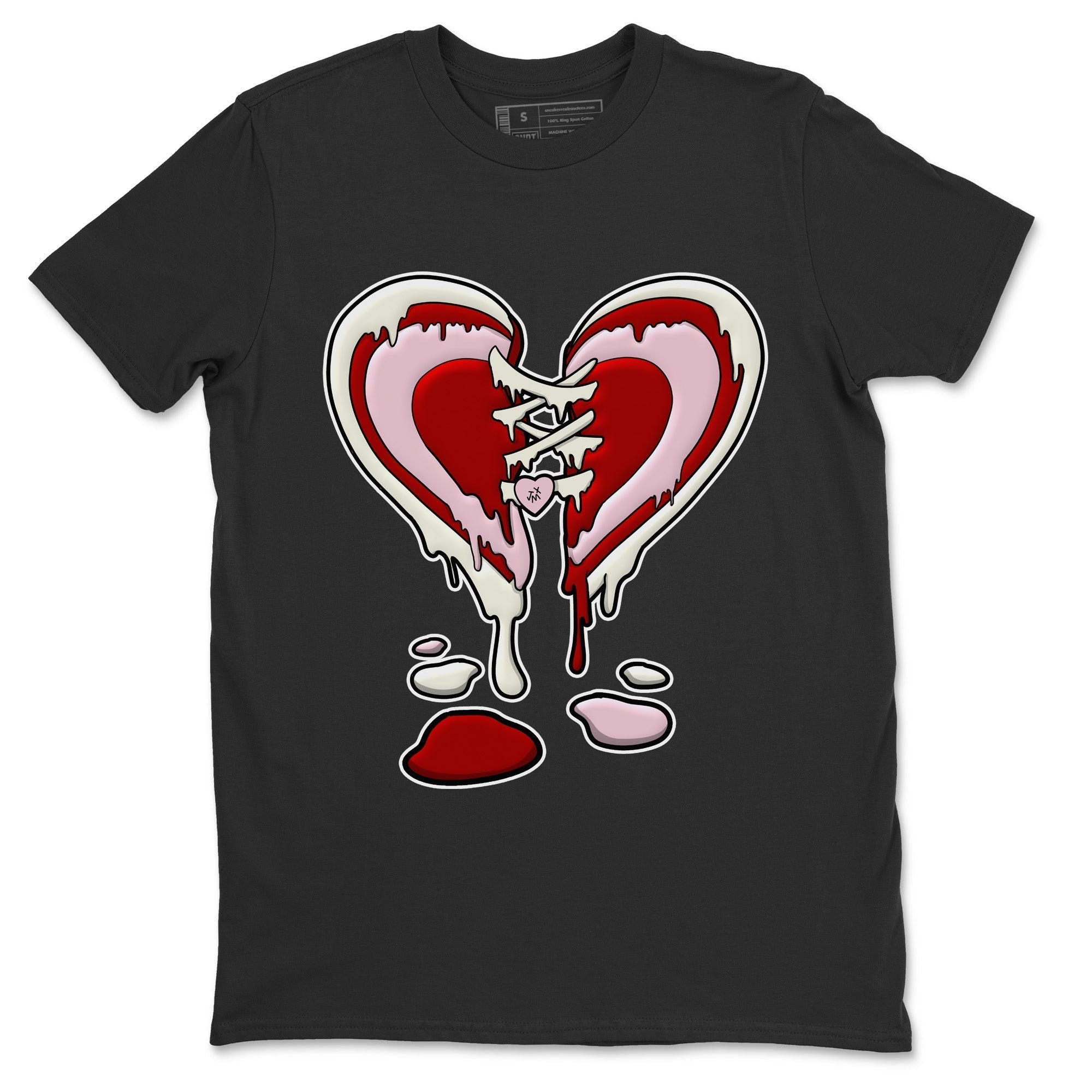 Air Force 1 Valentines Day Sneaker Match Tees Melting Heart Sneaker Tees Air Force 1 Valentines Day Jordan to match sneaker T-Shirt Crew Neck Shirts