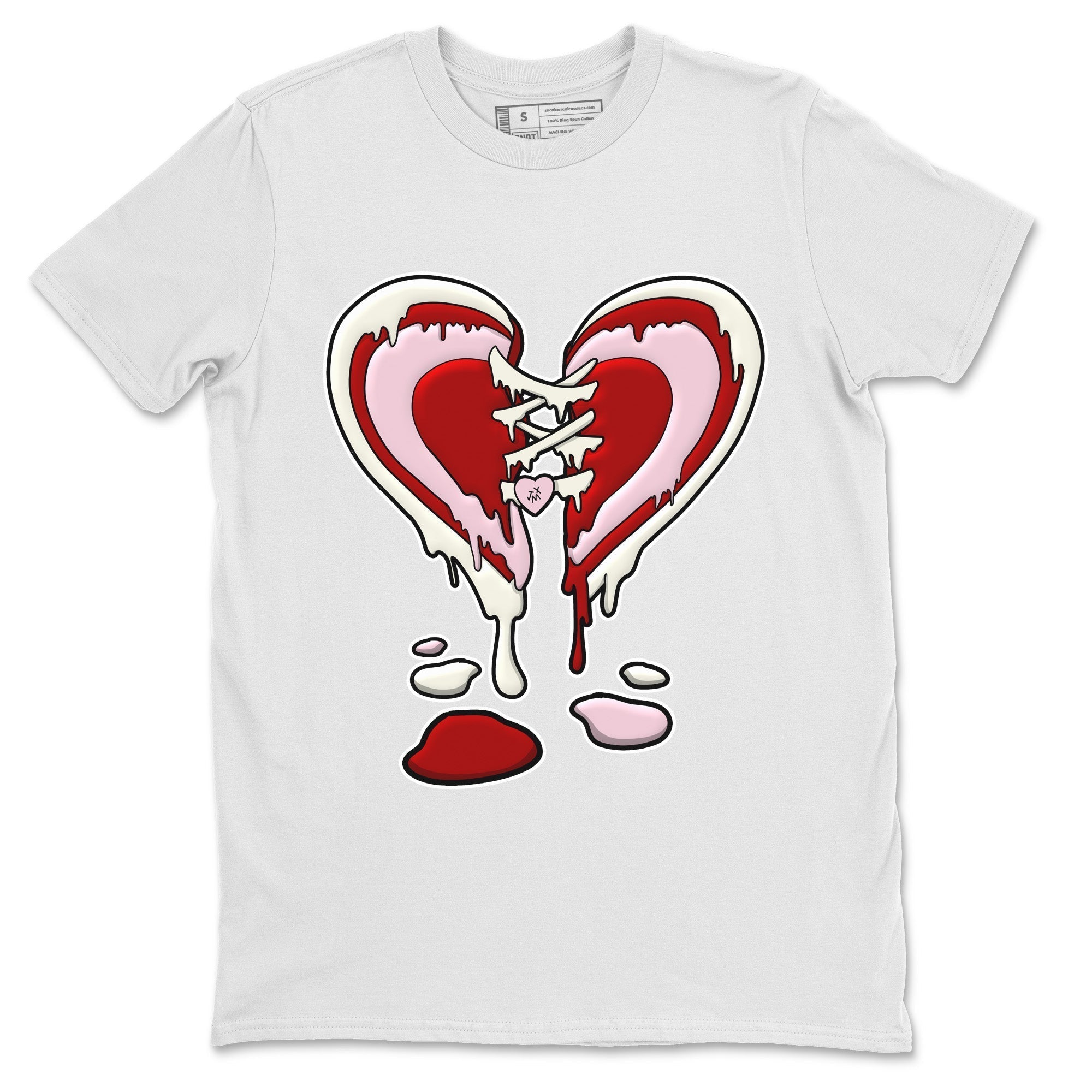 Air Force 1 Valentines Day Sneaker Match Tees Melting Heart Sneaker Tees Air Force 1 Valentines Day Jordan to match sneaker T-Shirt Crew Neck Shirts