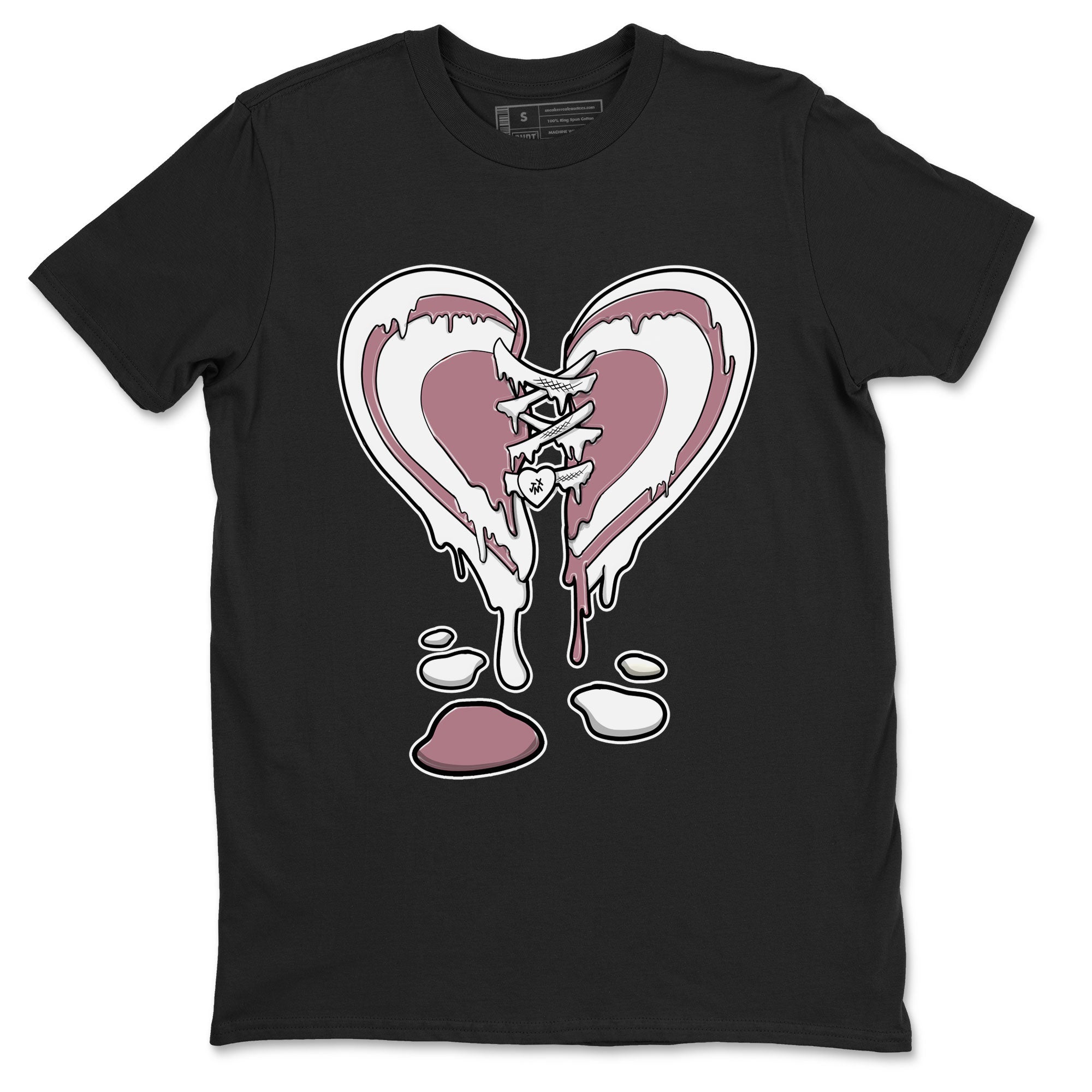 Air Jordan 1 High OG WMNS Mauve shirt to match jordans Melting Heart crew neck streetwear t-shirt Air Jordan 1 Mauve Drip Gear Zone Unisex Black 2 Sneaker Matching Tee