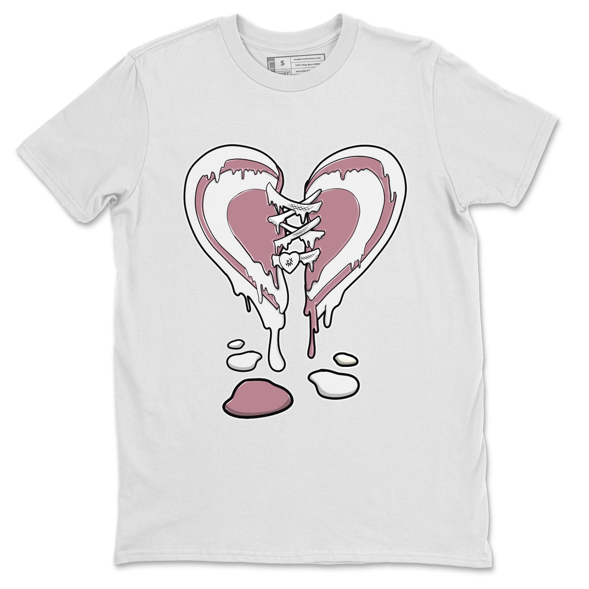 Air Jordan 1 High OG WMNS Mauve shirt to match jordans Melting Heart crew neck streetwear t-shirt Air Jordan 1 Mauve Drip Gear Zone Unisex White 2 Sneaker Matching Tee