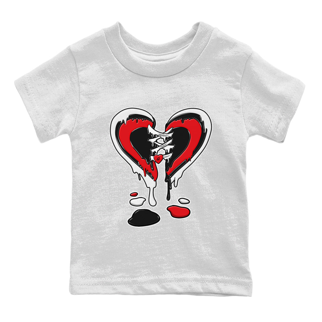 Air Jordan 6 Toro Bravo Sneaker Match Tees Melting Heart Streetwear Sneaker Shirt AJ6 Toro Bravo Sneaker Release Tees Kids Shirts White 2