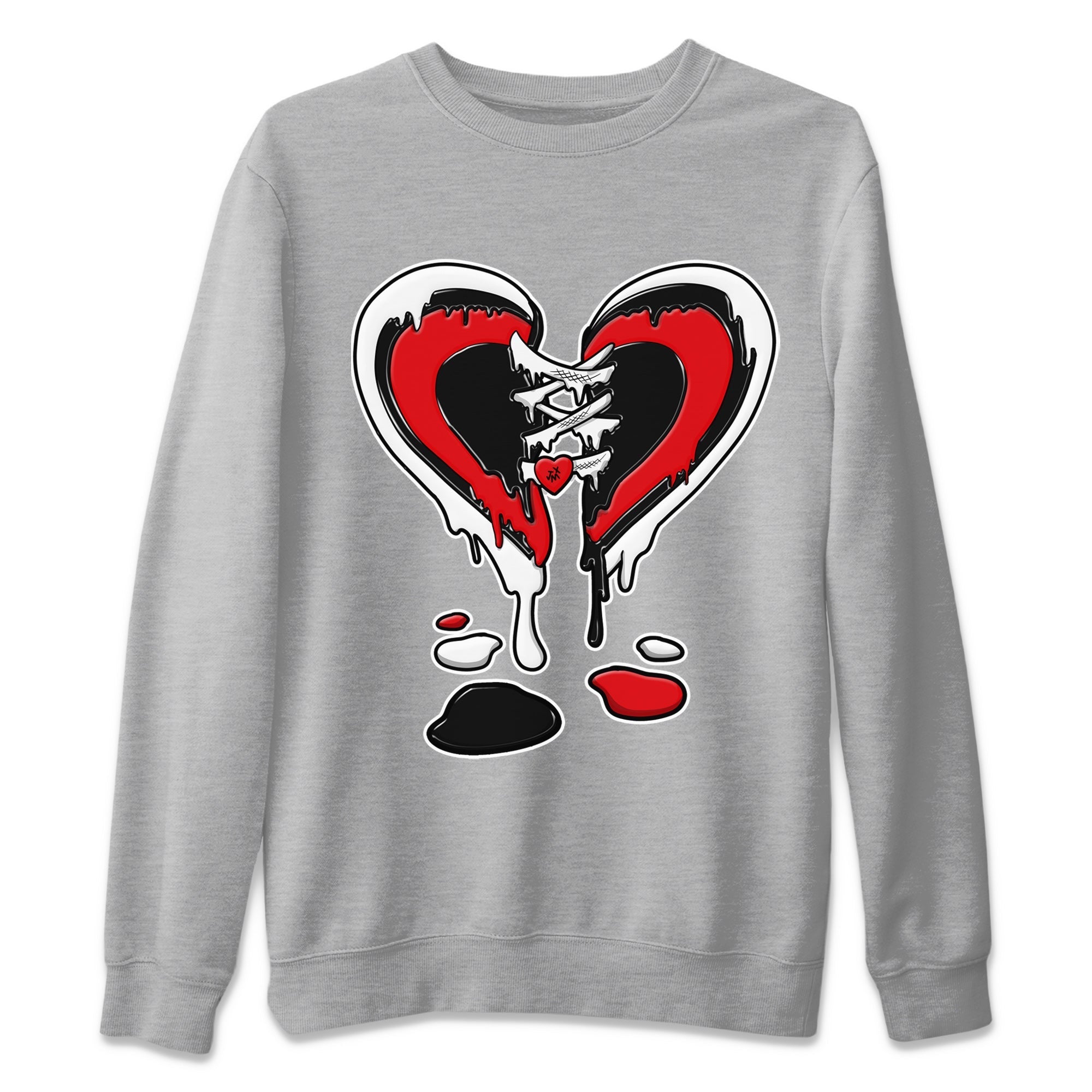Air Jordan 6 Toro Bravo Sneaker Match Tees Melting Heart Streetwear Sneaker Shirt AJ6 Toro Bravo Sneaker Release Tees Unisex Shirts Heather Grey 2