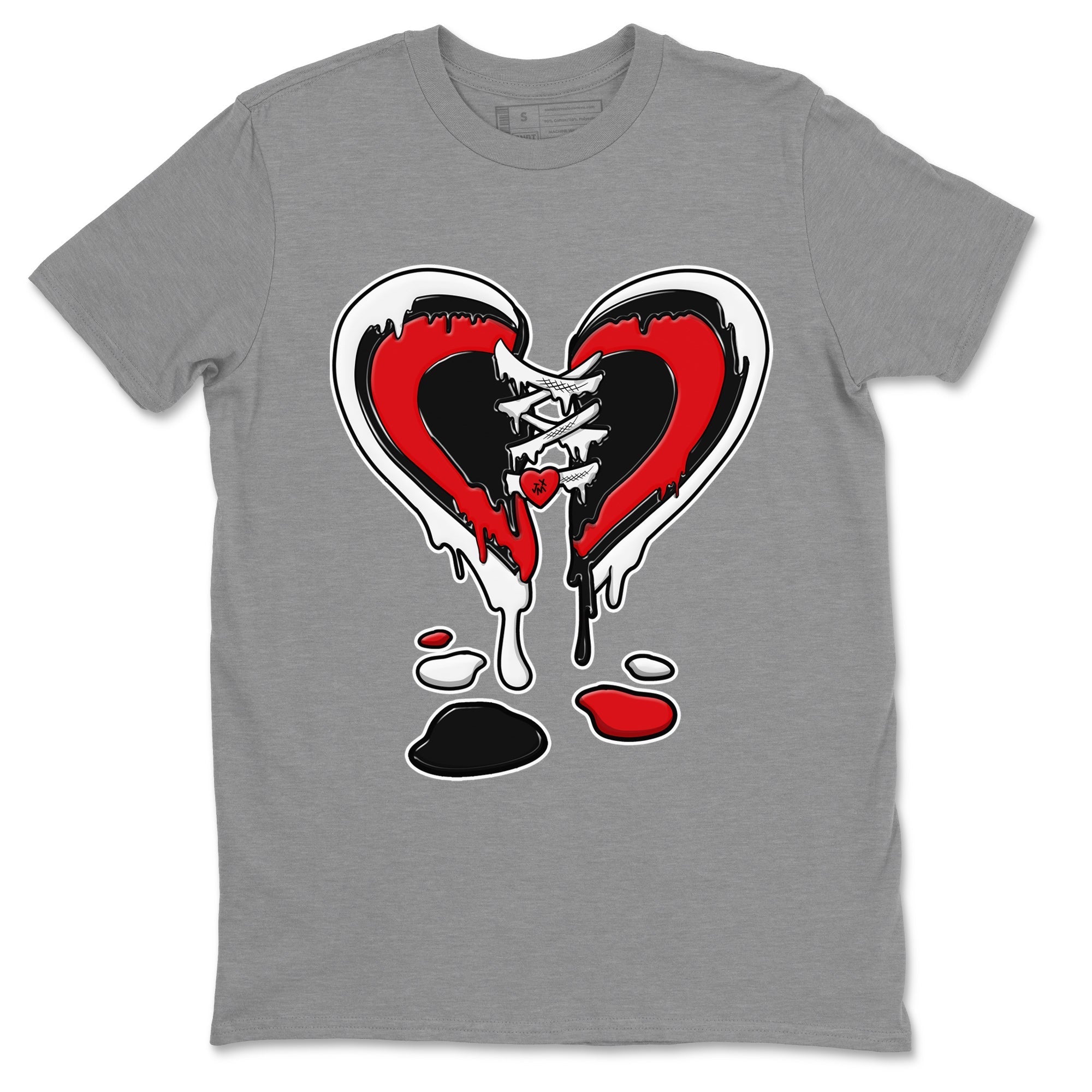 Air Jordan 6 Toro Bravo Sneaker Match Tees Melting Heart Streetwear Sneaker Shirt AJ6 Toro Bravo Sneaker Release Tees Unisex Shirts Heather Grey 2