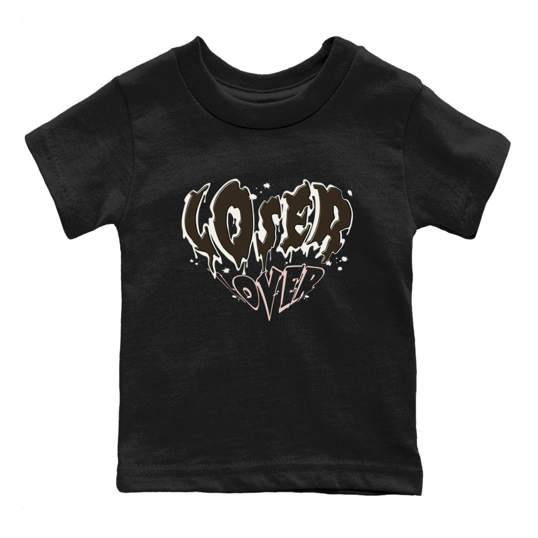 11s WMNS Neapolitan shirt to match jordans Melting Loser Lover sneaker tees Air Jordan 11 Neapolitan Drip Gear Zone Sneaker Matching Shirt Baby Toddler Black 2 T-Shirt