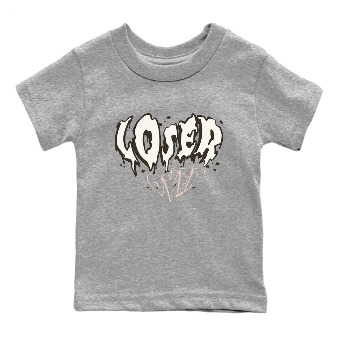 11s WMNS Neapolitan shirt to match jordans Melting Loser Lover sneaker tees Air Jordan 11 Neapolitan Drip Gear Zone Sneaker Matching Shirt Baby Toddler Heather Grey 2 T-Shirt