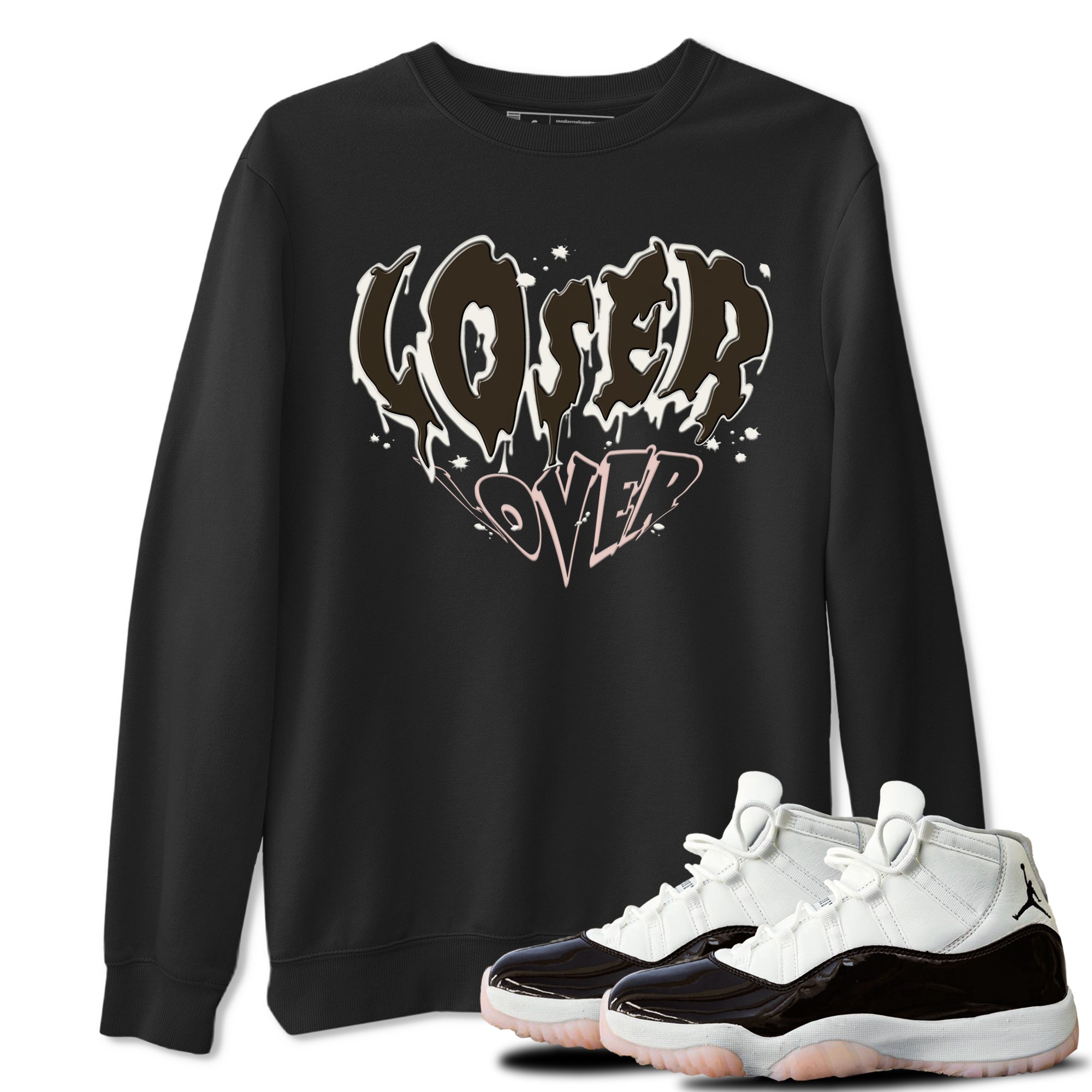 11s WMNS Neapolitan shirt to match jordans Melting Loser Lover sneaker tees Air Jordan 11 Neapolitan Drip Gear Zone Sneaker Matching Shirt Unisex Black 1 T-Shirt
